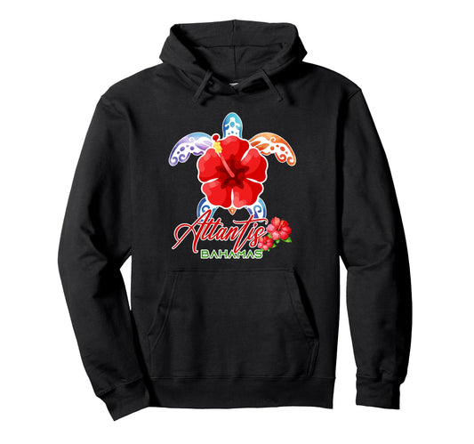 Atlantis Sea Turtle Tropical Bahamas Hoodie - Unique Graphic Men Women - T-Shirt, Sweatshirt, Hoodie