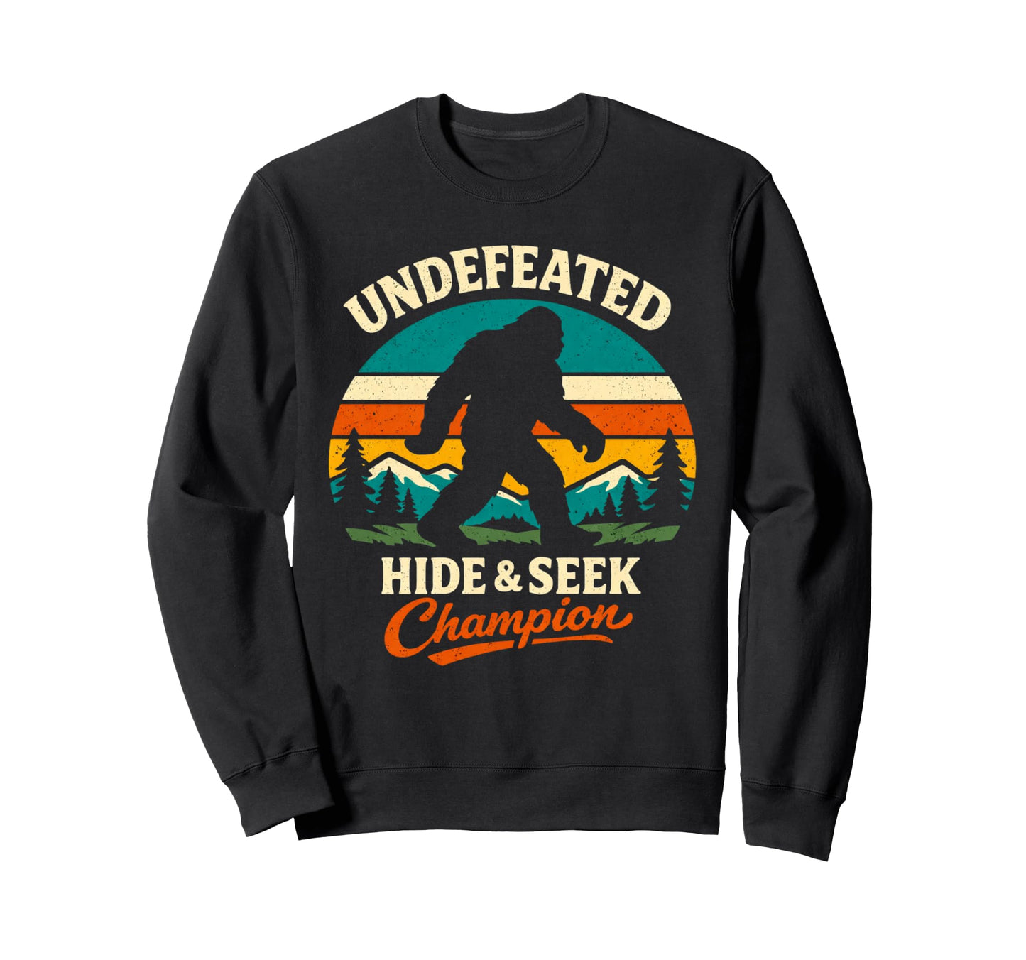 Bigfoot Hide And Seek Champion Sweatshirt - Aesthetic Graphic Men Women - T-Shirt, Sweatshirt, Hoodie