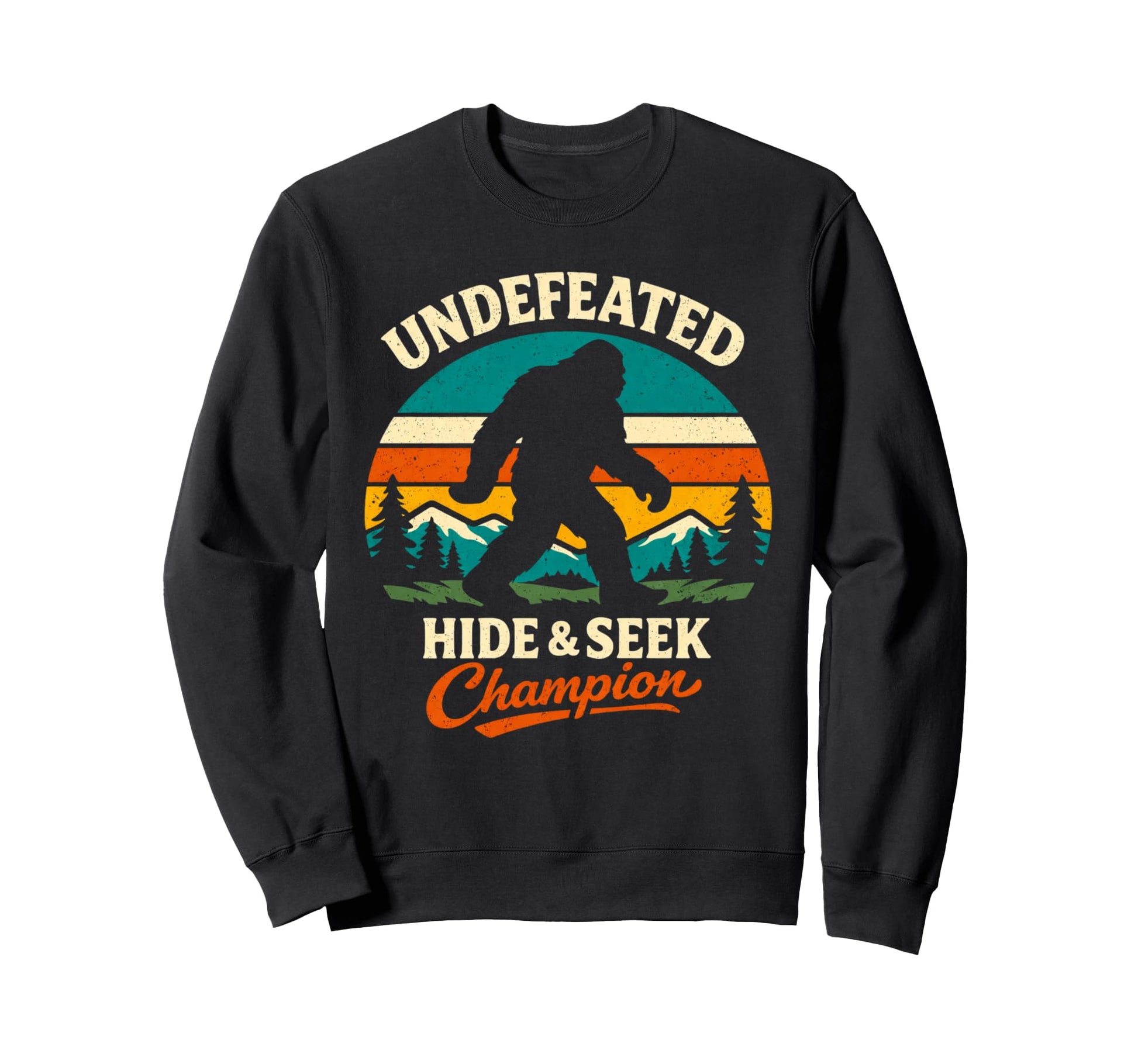 Bigfoot Hide And Seek Champion Sweatshirt - Aesthetic Graphic Men Women - T-Shirt, Sweatshirt, Hoodie