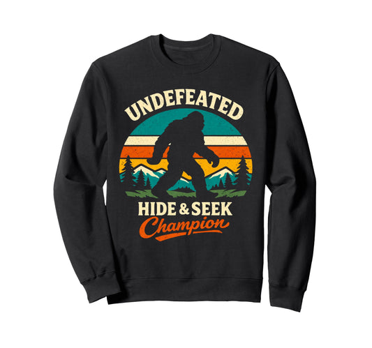 Bigfoot Hide And Seek Champion Sweatshirt - Aesthetic Graphic Men Women - T-Shirt, Sweatshirt, Hoodie