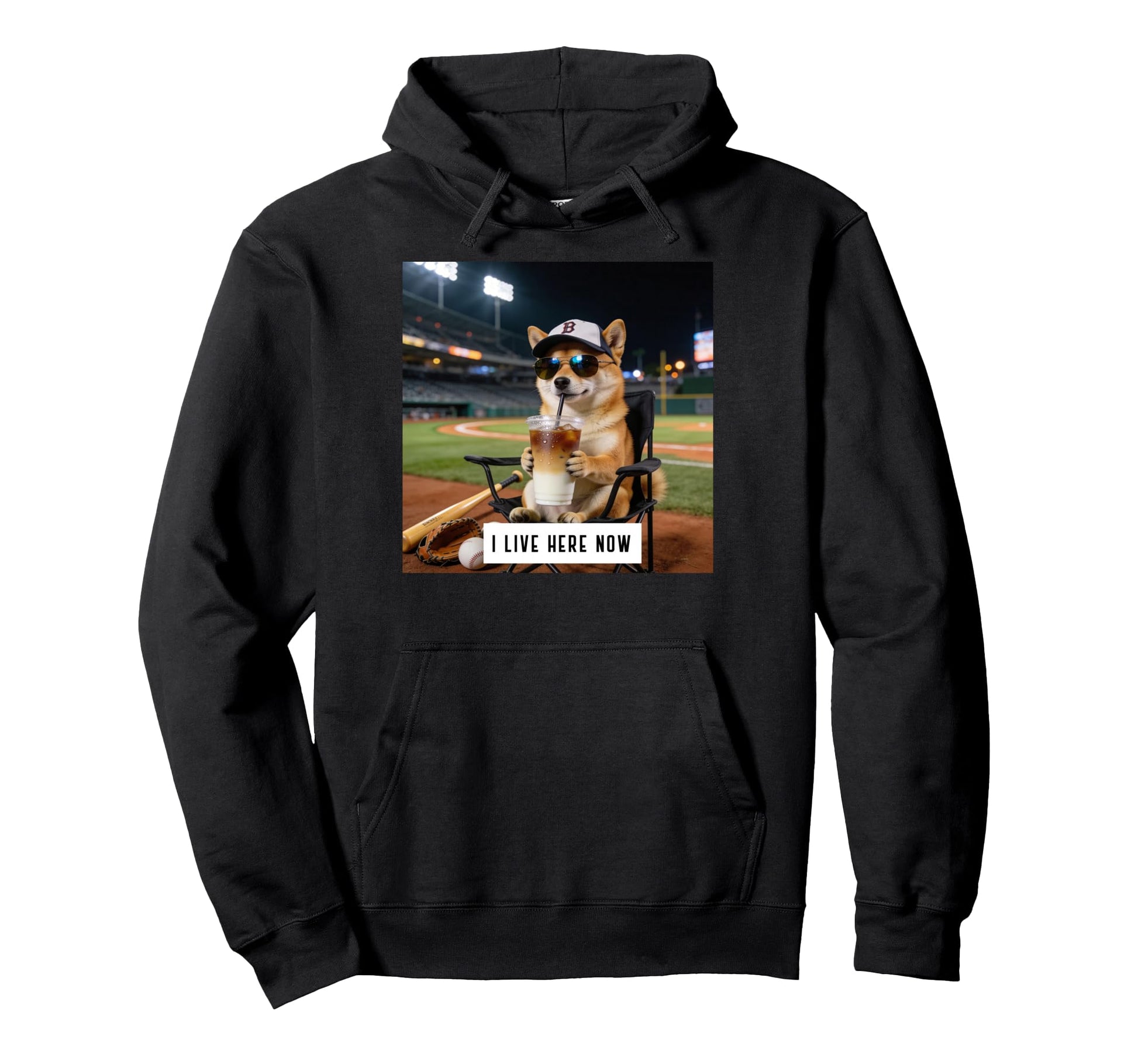 Funny Shiba Inu Baseball Lovers Hoodie - Aesthetic Graphic for Adults - T-Shirt, Sweatshirt, Hoodie
