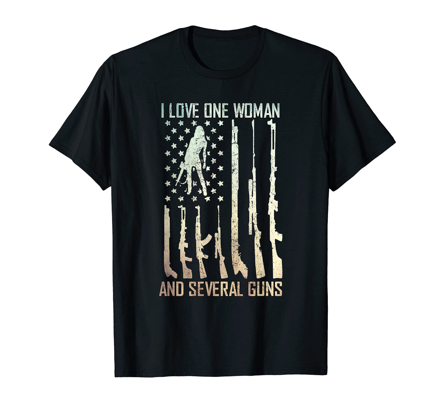 I Love One Several Guns Patriotic T-Shirt - Aesthetic Graphic Unisex - T-Shirt, Sweatshirt, Hoodie