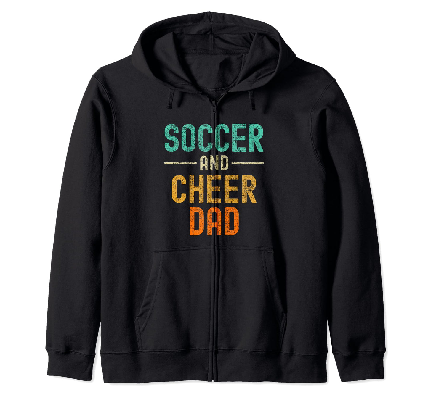 Soccer And Cheer Cheerleader Dad T-Shirt - Aesthetic Graphic for Adults - T-Shirt, Sweatshirt, Hoodie