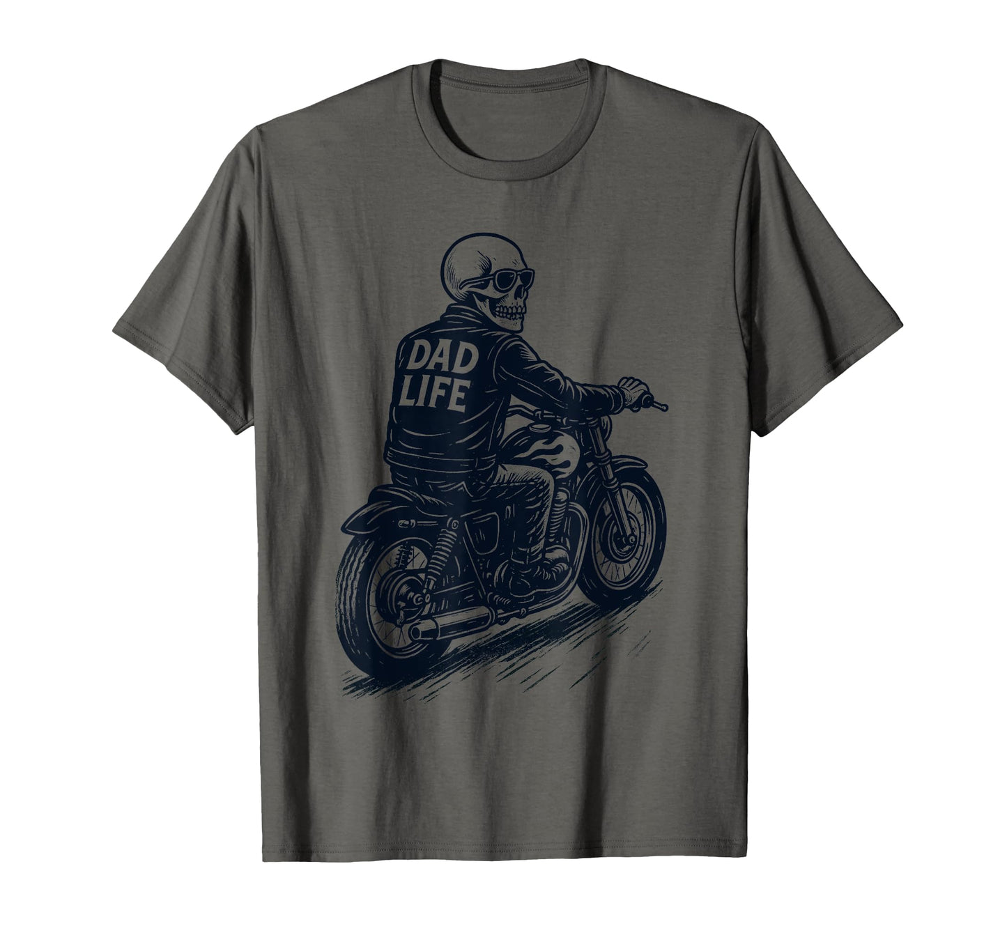 Dad Life Motorcycle Riding Skeleton T-Shirt - Aesthetic Graphic for Adults - T-Shirt, Sweatshirt, Hoodie