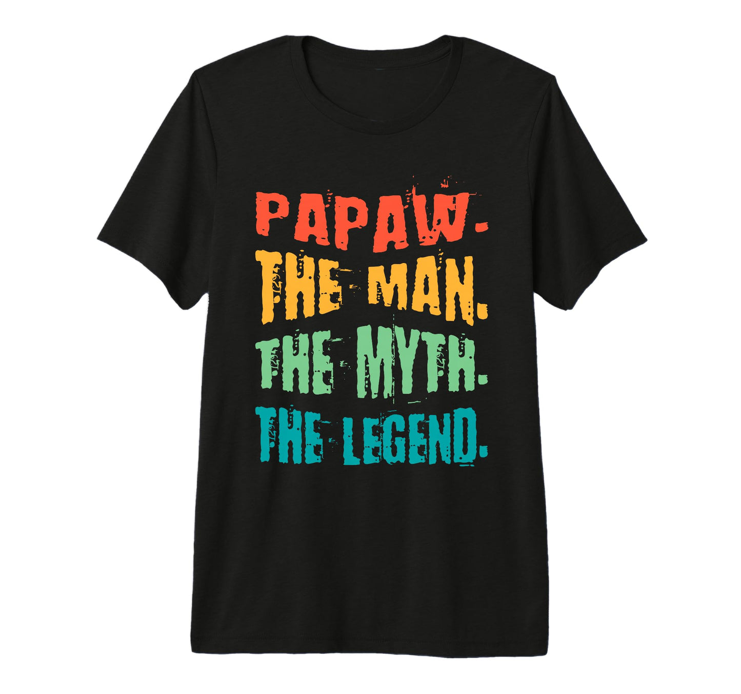 Mens Papaw Myth Legend Dad Grandpa Tri T-Shirt - Graphic Print for Adults - T-Shirt, Sweatshirt, Hoodie
