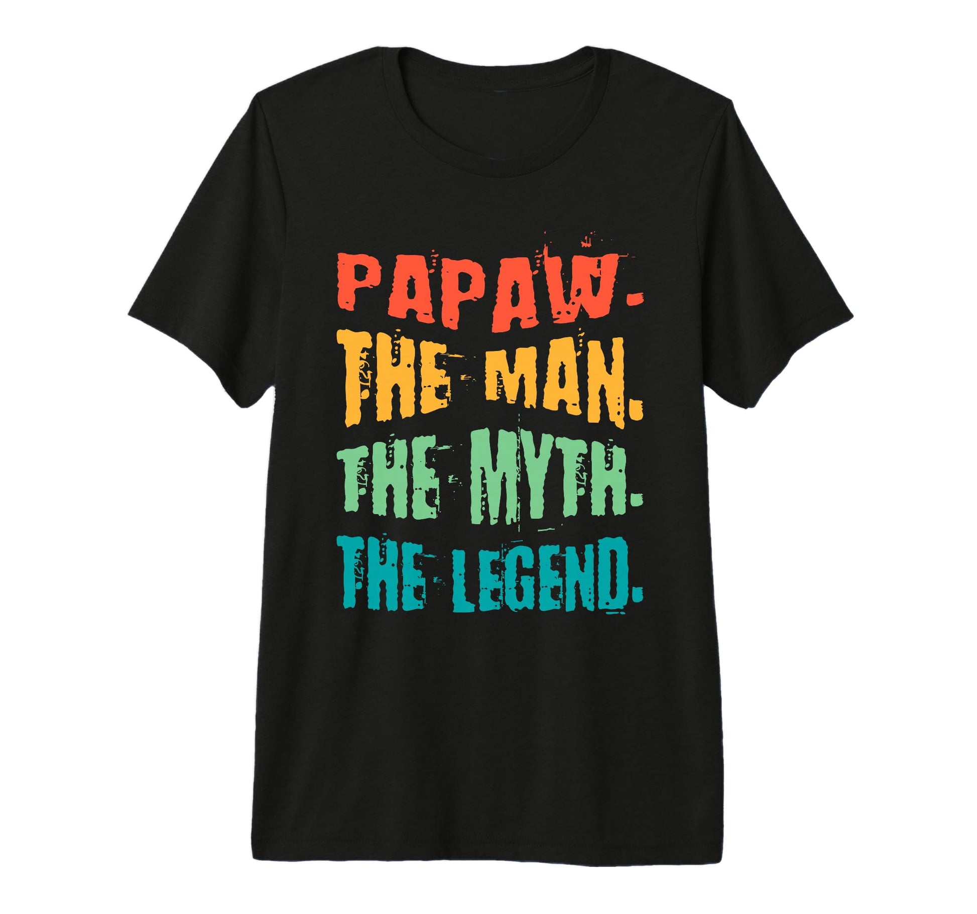 Mens Papaw Myth Legend Dad Grandpa Tri T-Shirt - Graphic Print for Adults - T-Shirt, Sweatshirt, Hoodie