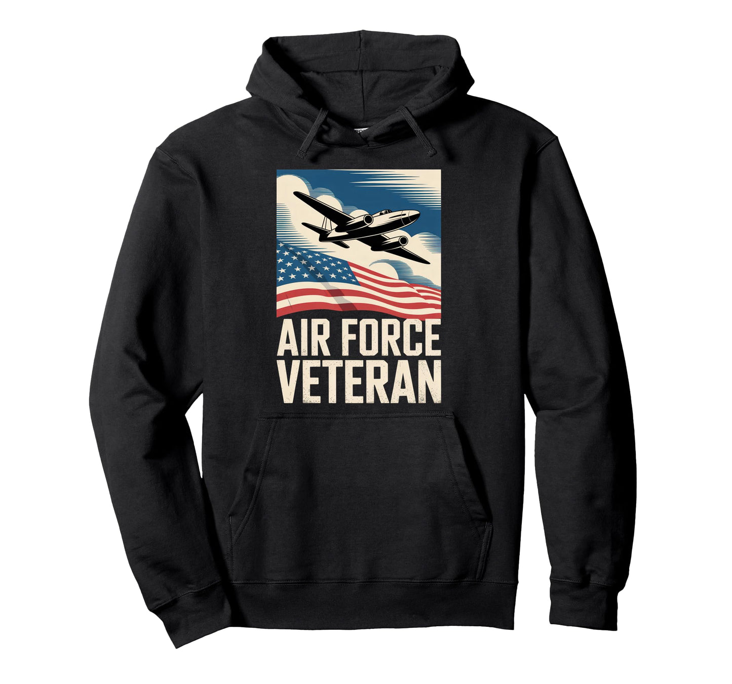 Air Force Veteran Us American Flag Dad Hoodie - Unique Graphic for Adults - T-Shirt, Sweatshirt, Hoodie