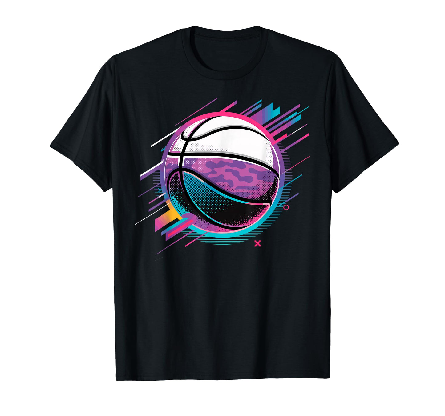 Colorful Basketball Ball Basketball T-Shirt - Custom Art Print for Adults - T-Shirt, Sweatshirt, Hoodie