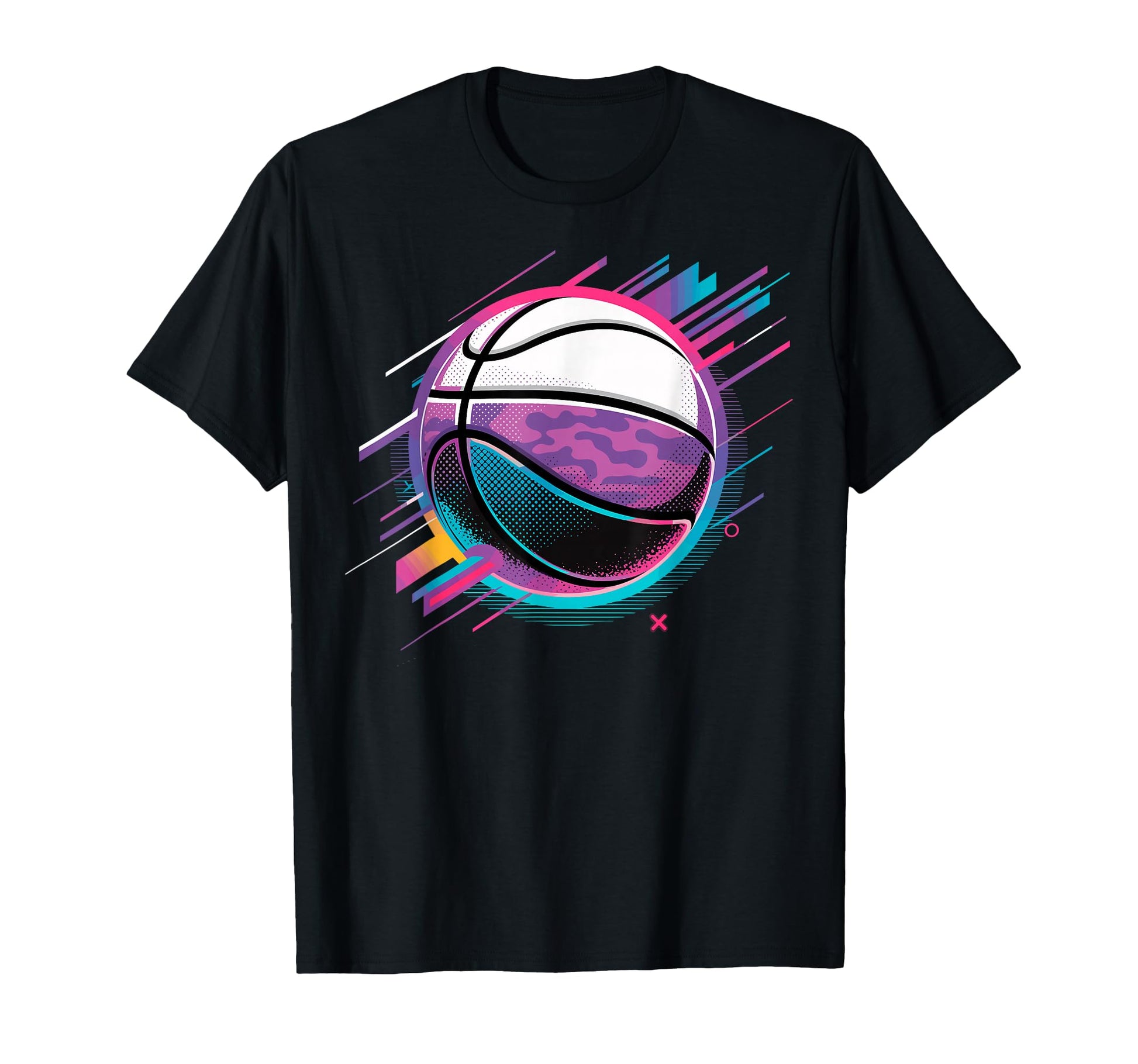 Colorful Basketball Ball Basketball T-Shirt - Custom Art Print for Adults - T-Shirt, Sweatshirt, Hoodie