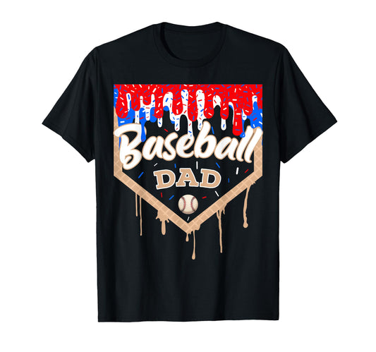 Baseball Drip Dad Ice Cream Home Plate T-Shirt - Graphic Print for Adults - T-Shirt, Sweatshirt, Hoodie