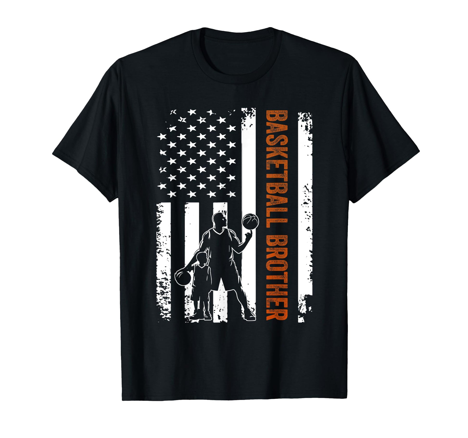 Basketball Brother Usa Us Flag T-Shirt - Graphic Print Men Women - T-Shirt, Sweatshirt, Hoodie