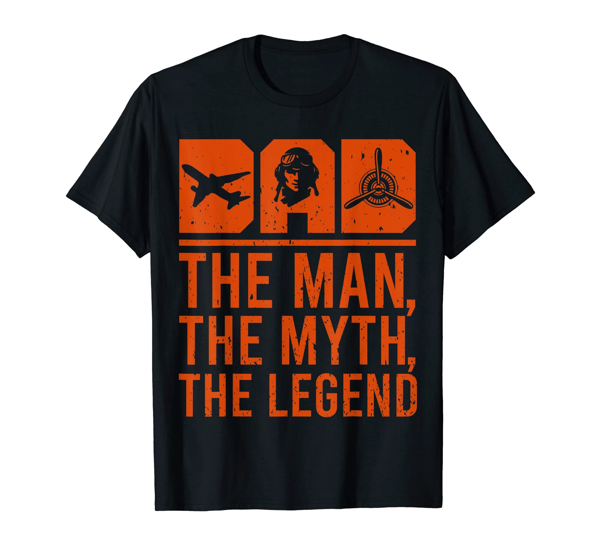 Dad Myth Legend Funny Pilot Aviation T-Shirt - Custom Art Print for Adults - T-Shirt, Sweatshirt, Hoodie