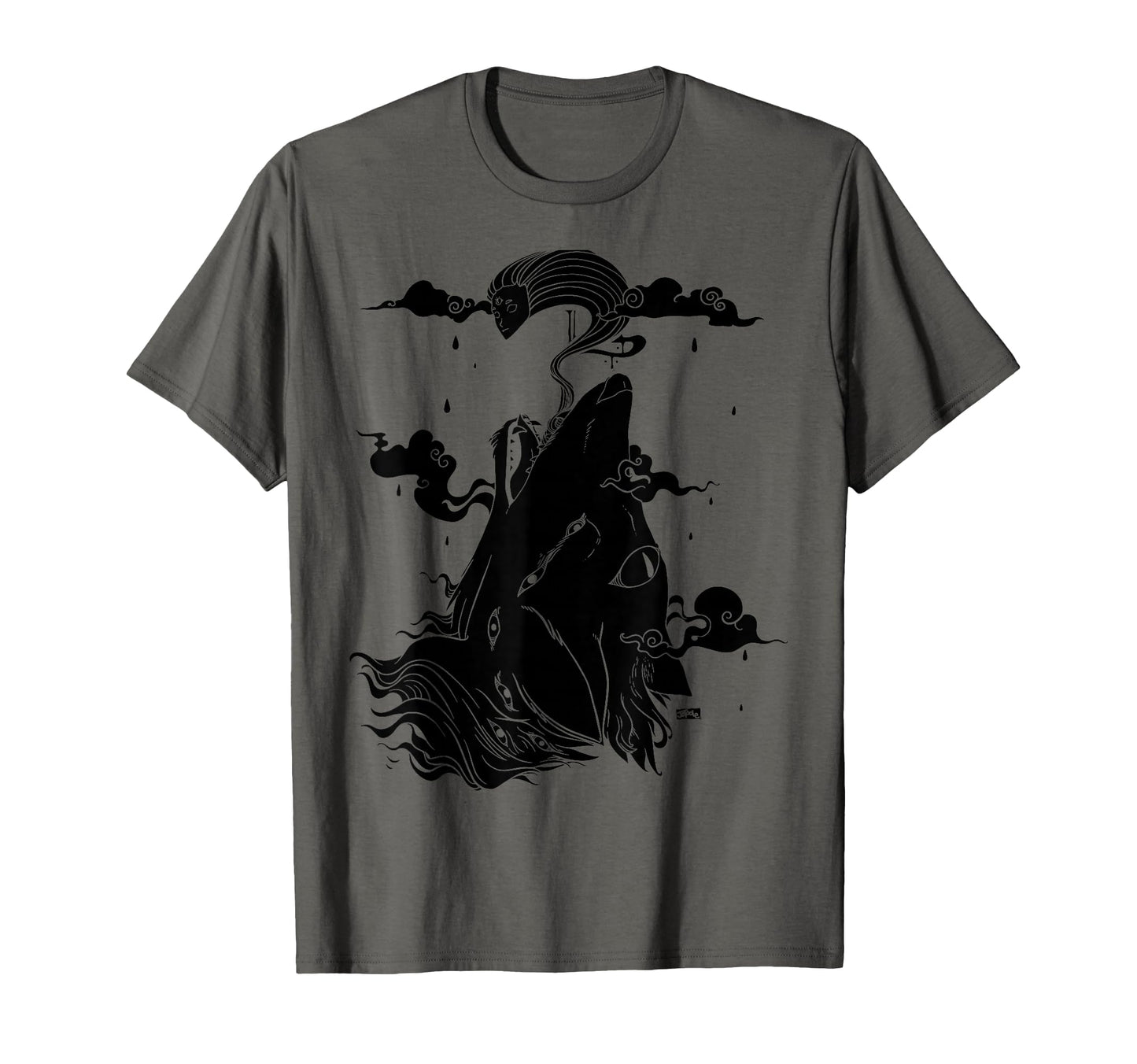 Howling Wolf Art Pop Surrealism Artwork T-Shirt - Unique Graphic Men Women - T-Shirt, Sweatshirt, Hoodie