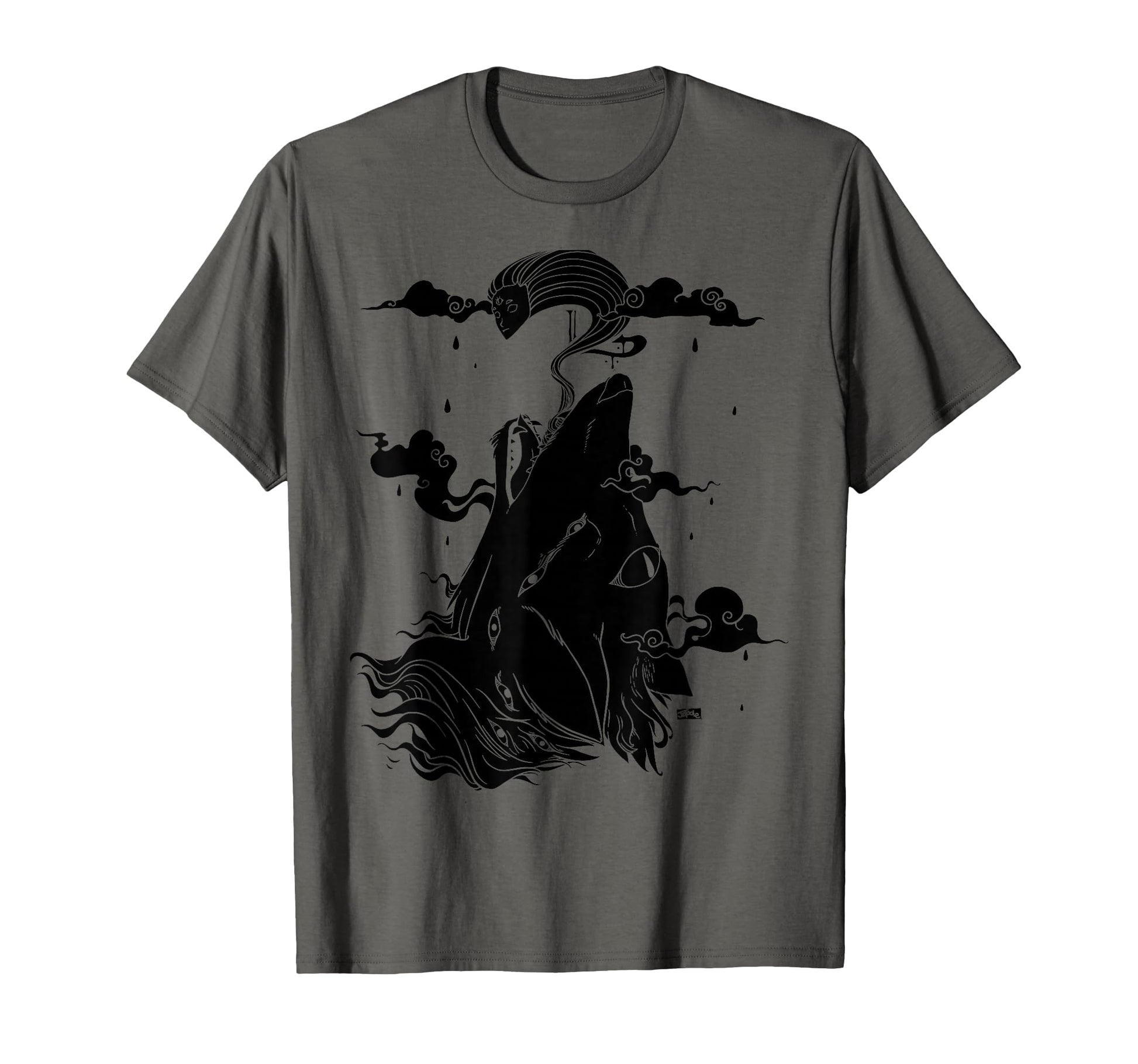 Howling Wolf Art Pop Surrealism Artwork T-Shirt - Unique Graphic Men Women - T-Shirt, Sweatshirt, Hoodie