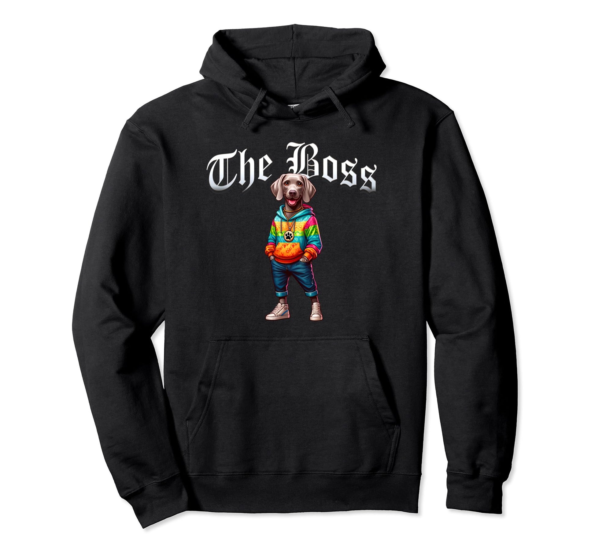 Weimaraner Dog Boss Jacket Outfit Dog Hoodie - Minimalist Print Men Women - T-Shirt, Sweatshirt, Hoodie