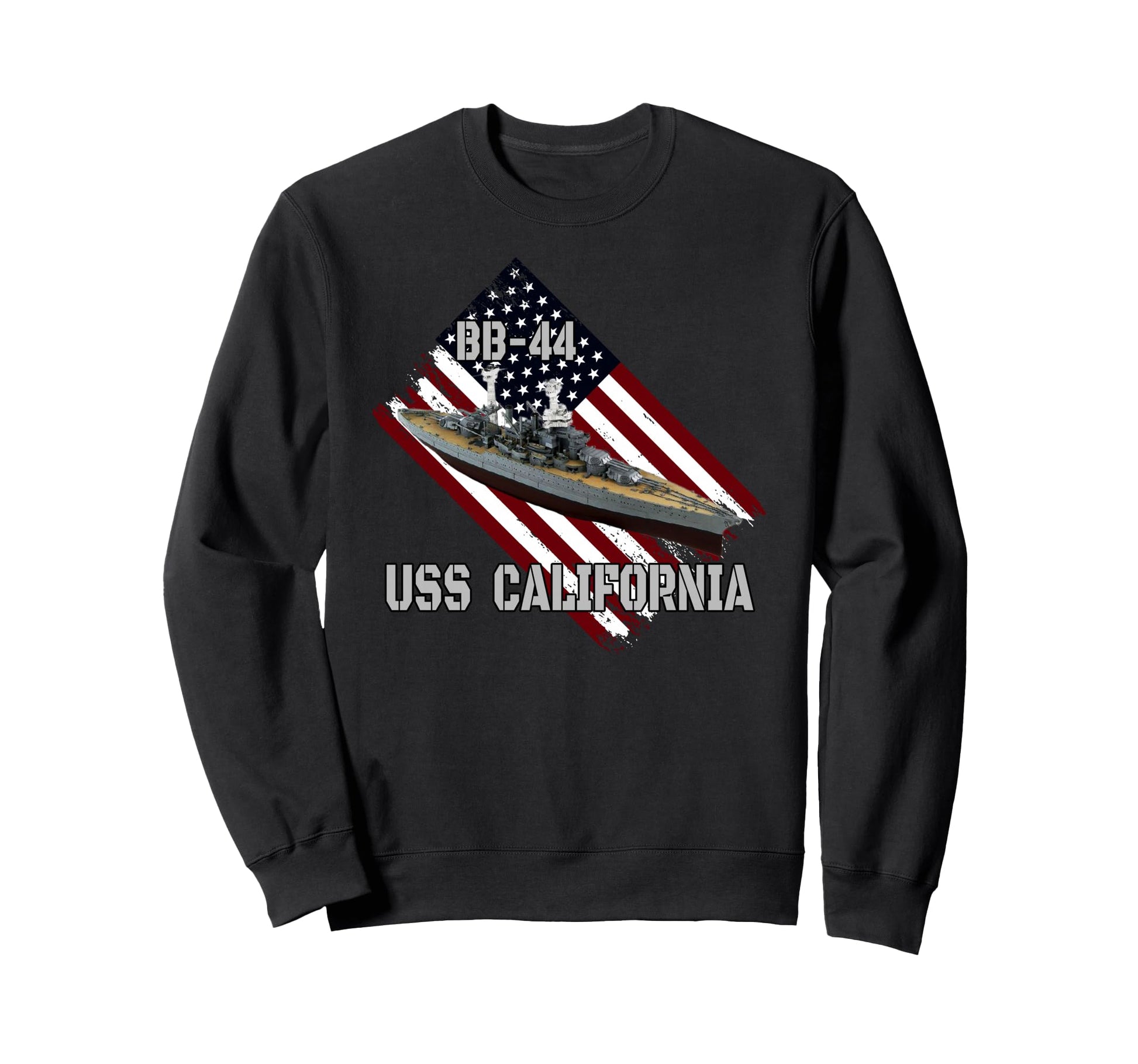 Battleship Uss California Bb 44 Sweatshirt - Graphic Print Men Women - T-Shirt, Sweatshirt, Hoodie