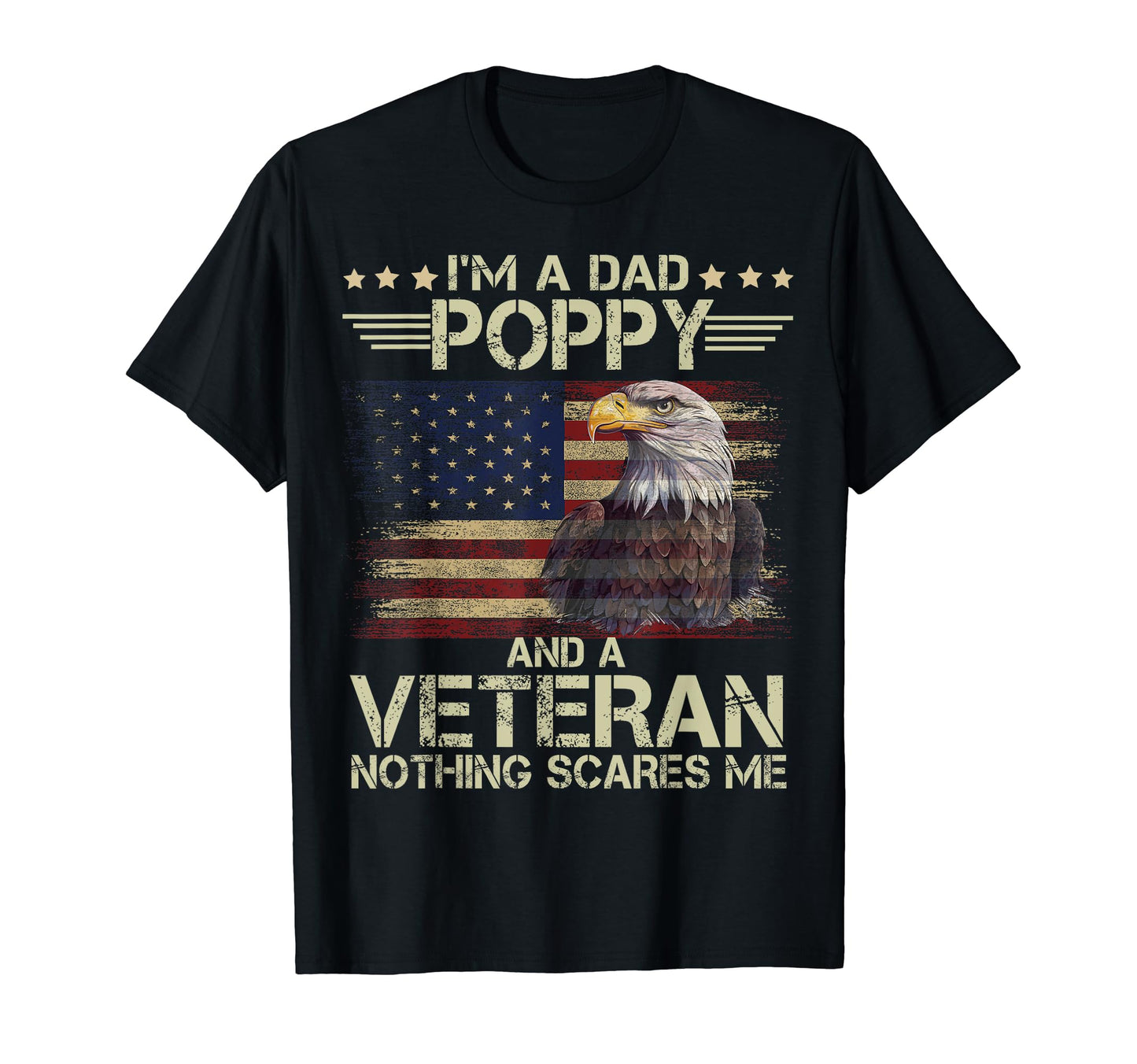 Dad Poppy Veteran American Flag T-Shirt - Aesthetic Graphic for Adults - T-Shirt, Sweatshirt, Hoodie