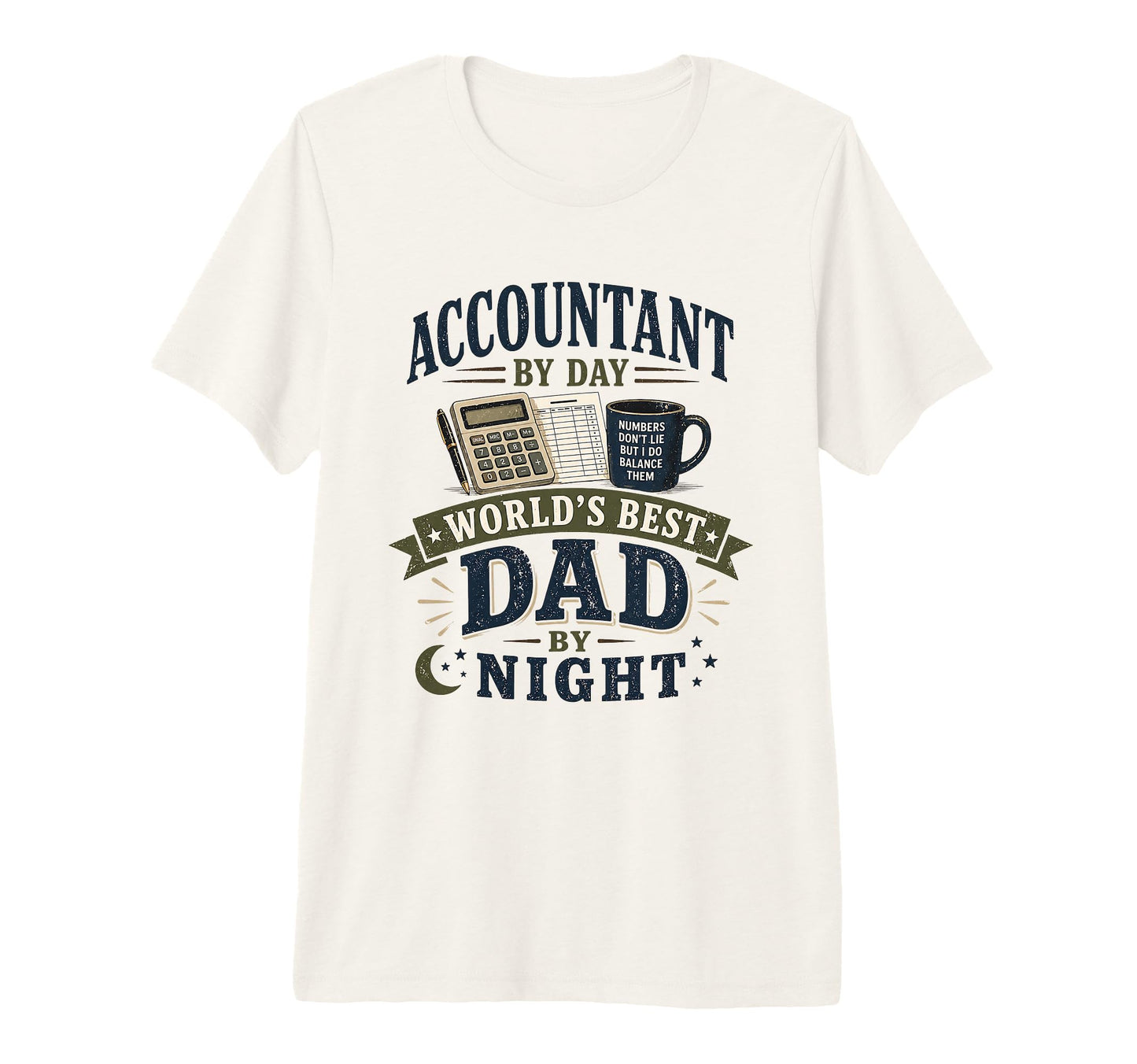 Mens Accountant Day Worlds Best Dad T-Shirt - Aesthetic Graphic Men Women - T-Shirt, Sweatshirt, Hoodie