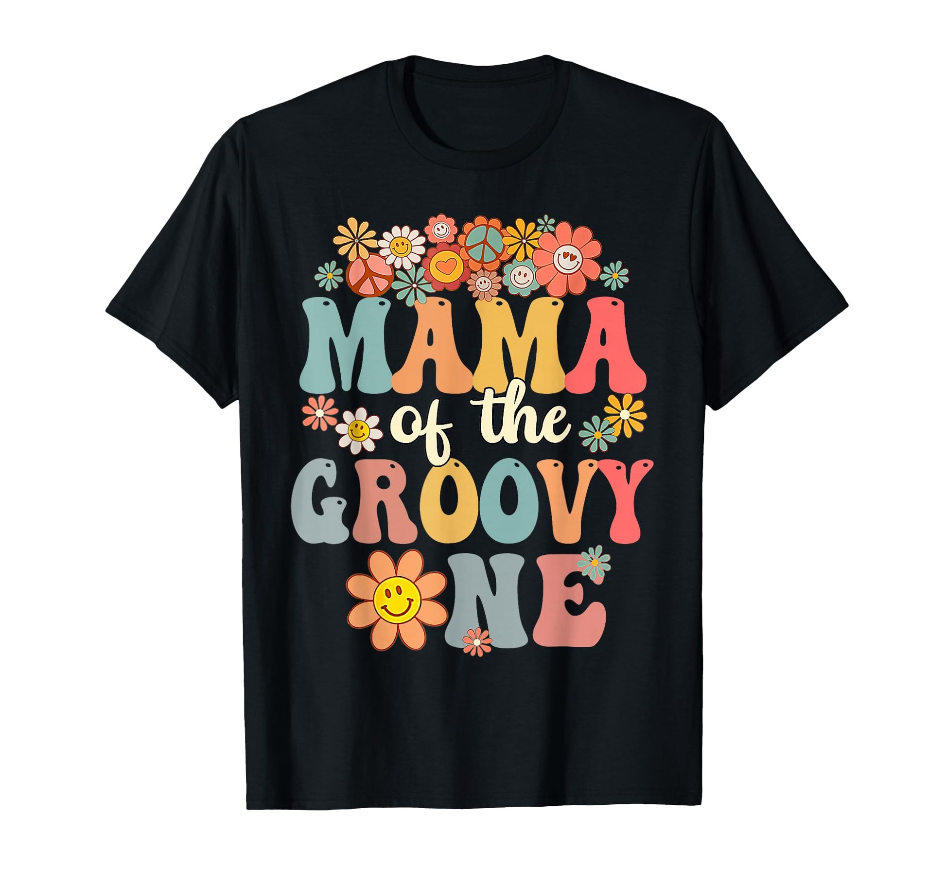 Mama Groovy One Matching Family 1St Birthday T-Shirt - Graphic Print Unisex - T-Shirt, Sweatshirt, Hoodie