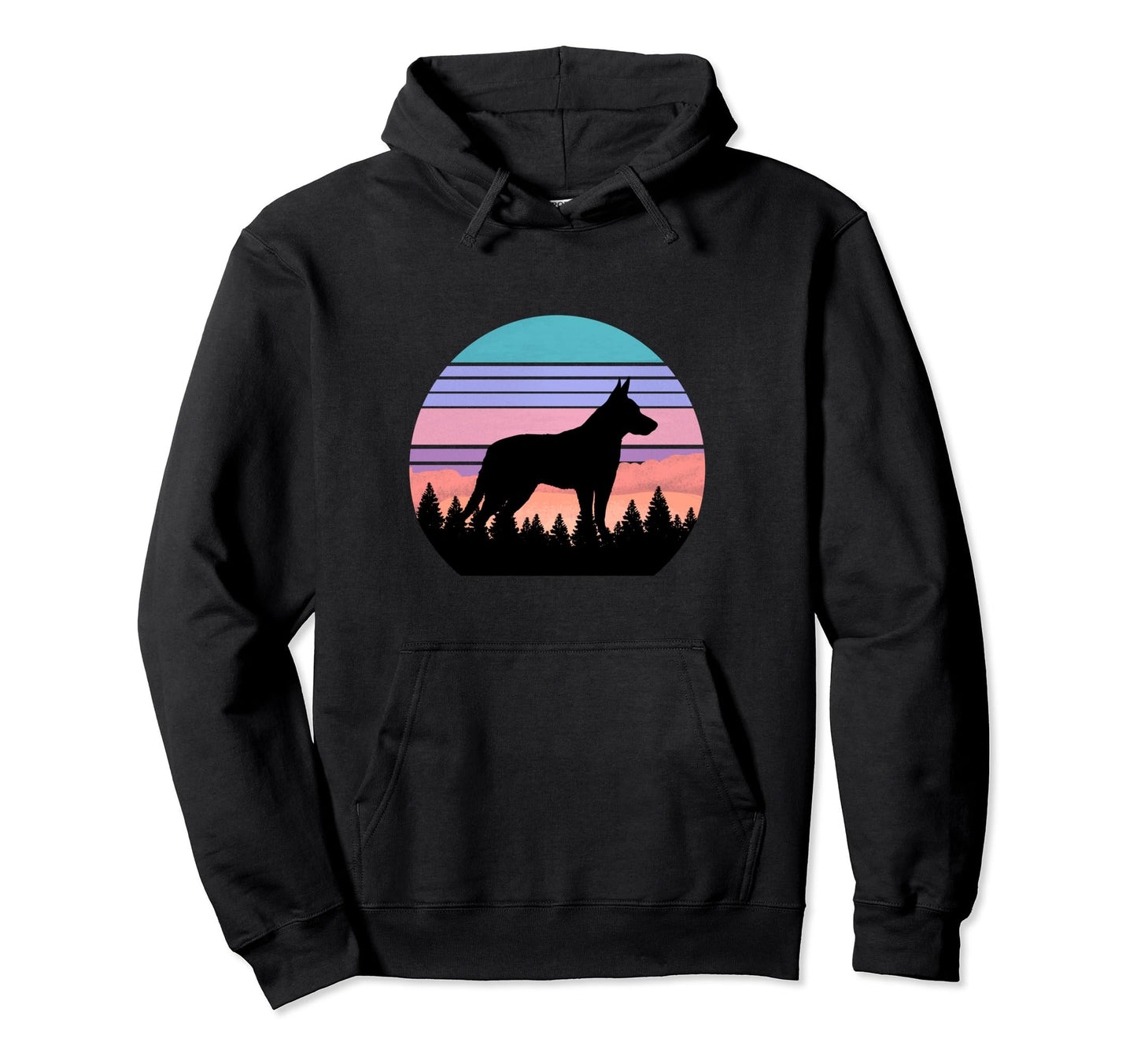 Sky Mountains Koolie Dog Hoodie - Minimalist Print Unisex - T-Shirt, Sweatshirt, Hoodie