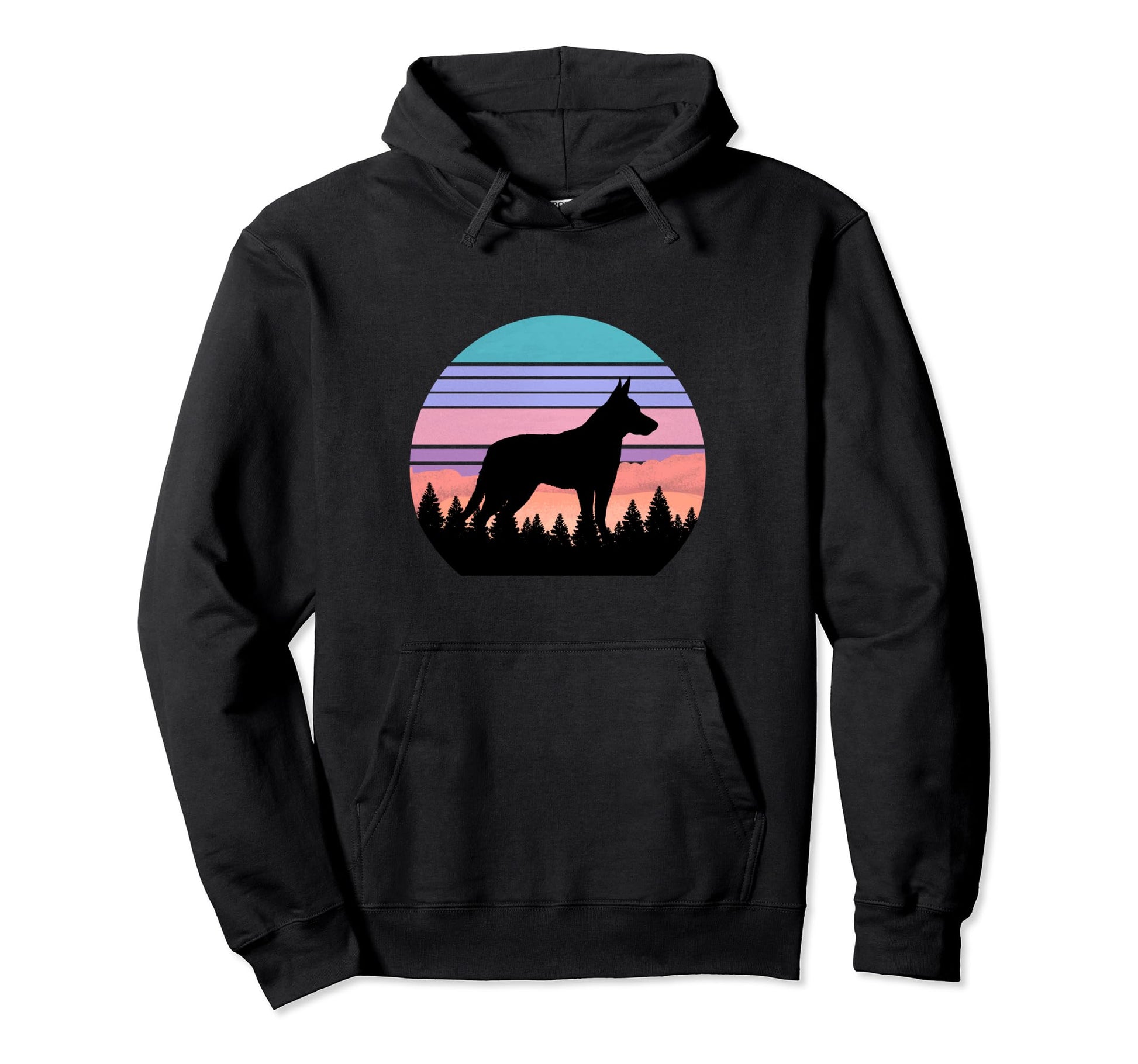Sky Mountains Koolie Dog Hoodie - Minimalist Print Unisex - T-Shirt, Sweatshirt, Hoodie