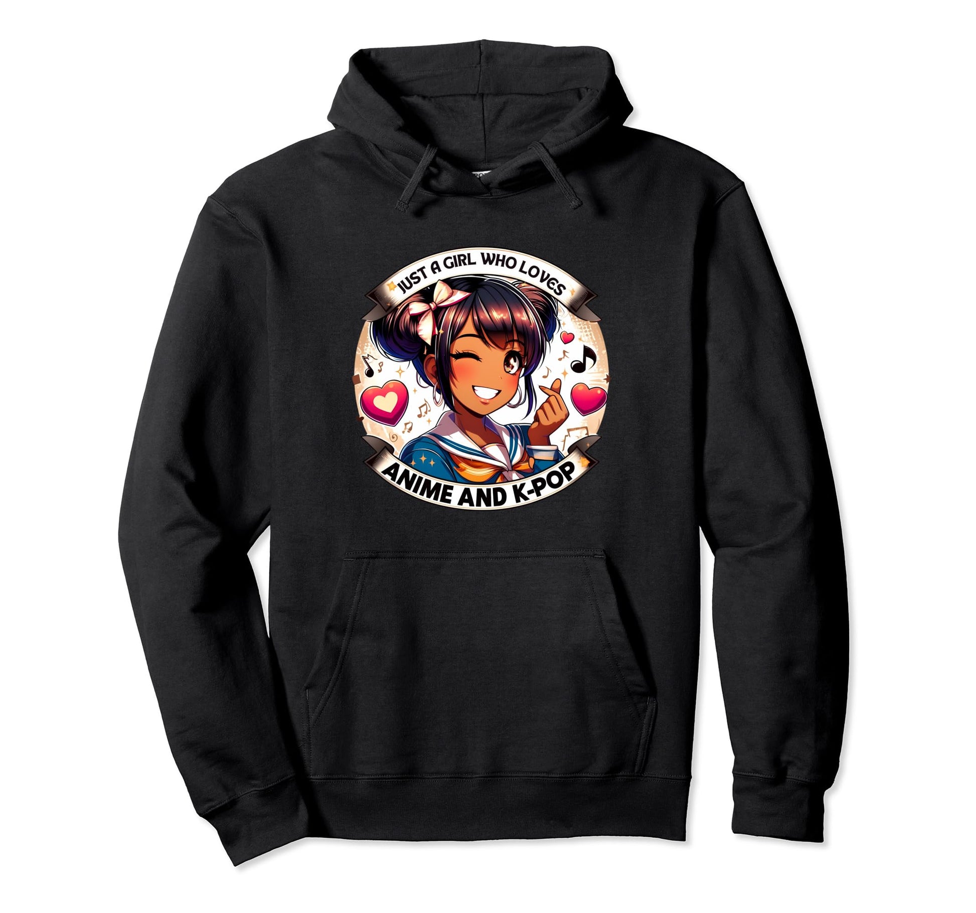 Afro Anime K Pop Love African Hoodie - Fun Novelty Design for Adults - T-Shirt, Sweatshirt, Hoodie