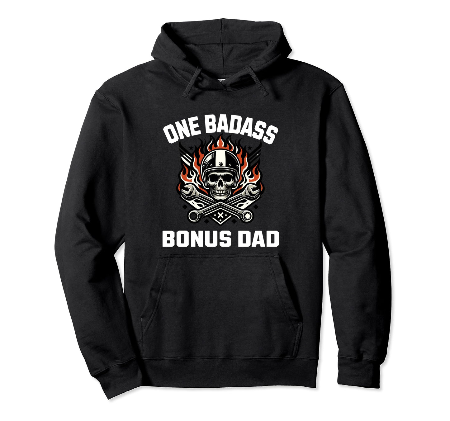 One Badass Bonus Dad Awesome Stepdad Hoodie - Aesthetic Graphic Unisex - T-Shirt, Sweatshirt, Hoodie