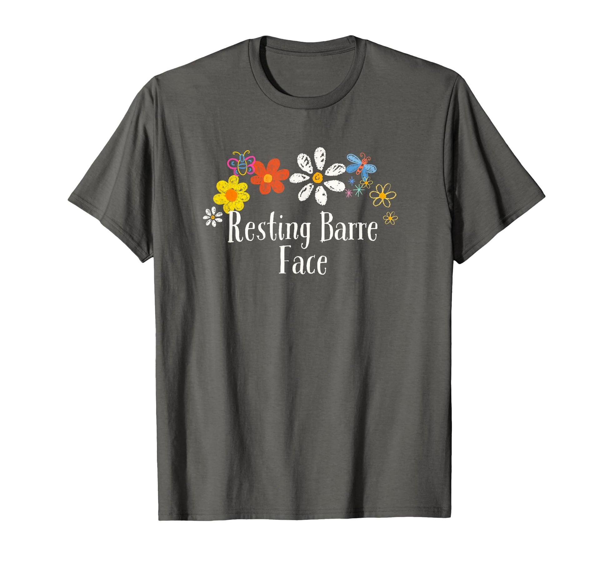 Funny Flowers Resting Barre Face Floral T-Shirt - Minimalist Print Unisex - T-Shirt, Sweatshirt, Hoodie