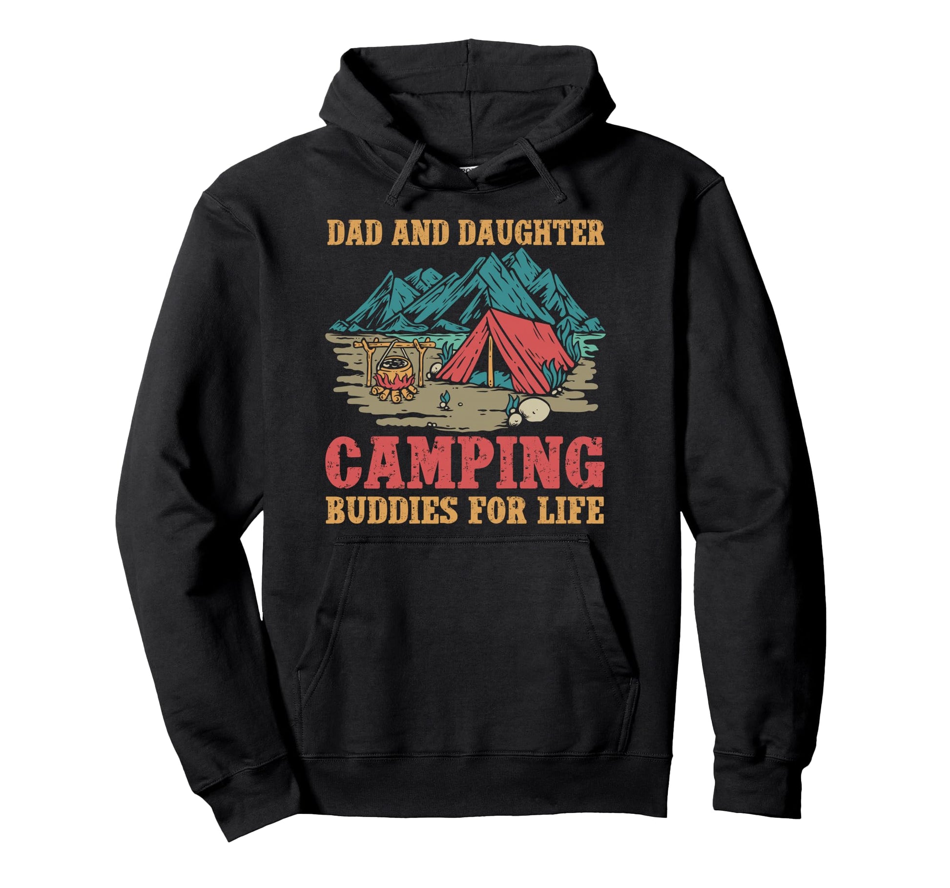 Dad And Daughter Camping Buddies Hoodie - Streetwear Style for Adults - T-Shirt, Sweatshirt, Hoodie