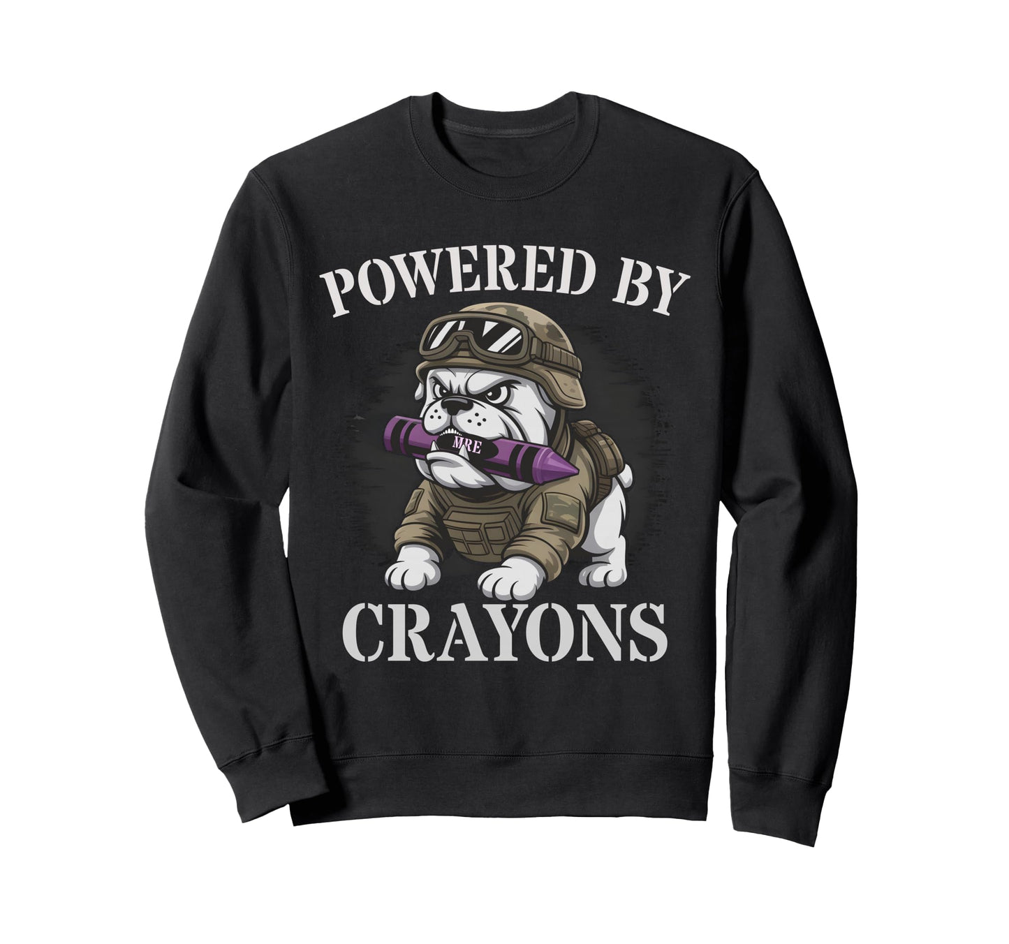 Funny Powered Crayons Family Sweatshirt - Trendy Graphic for Adults - T-Shirt, Sweatshirt, Hoodie