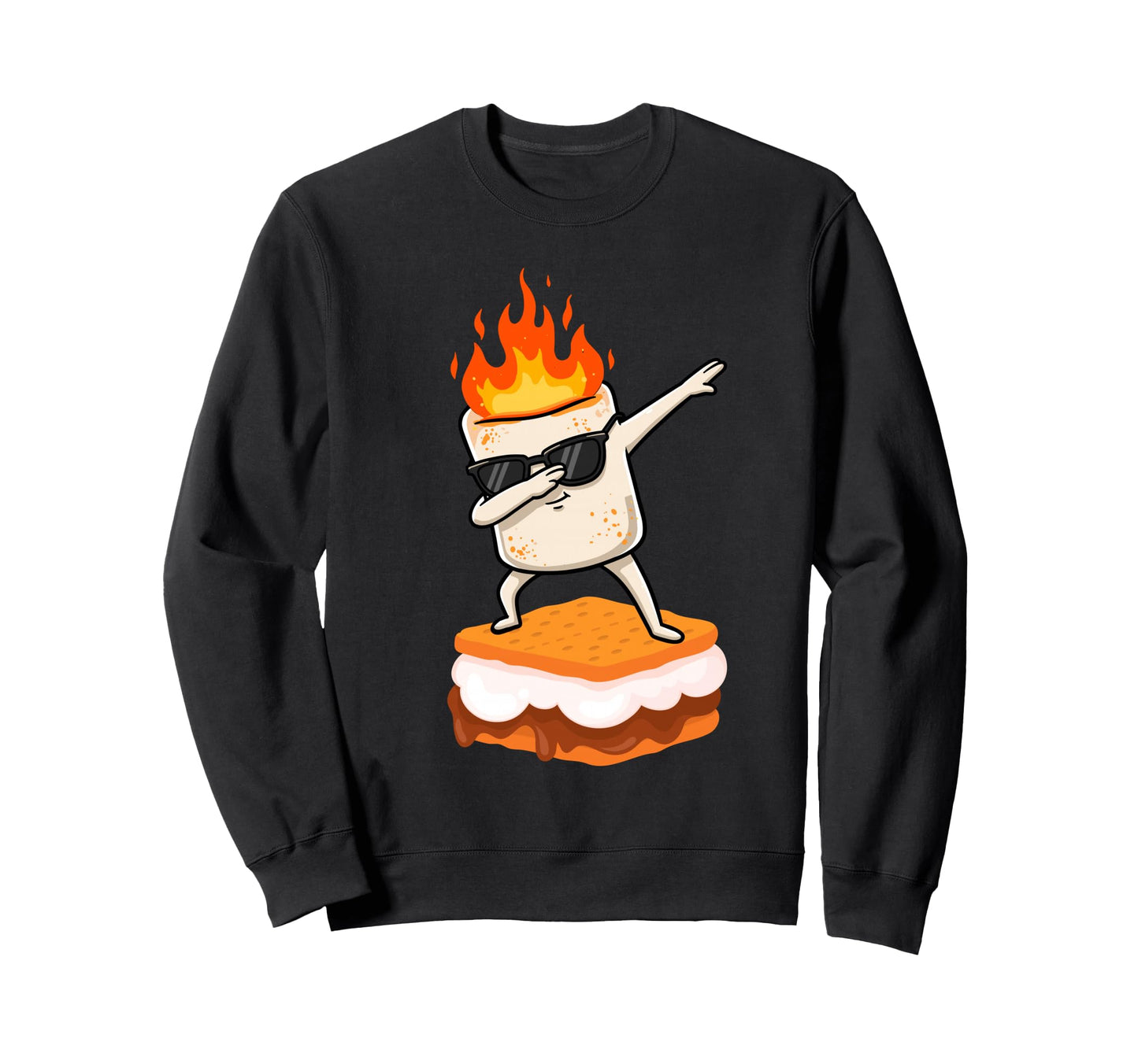 Funny Dabbing Smore Marshmallow Sweatshirt - Fun Novelty Design Unisex - T-Shirt, Sweatshirt, Hoodie