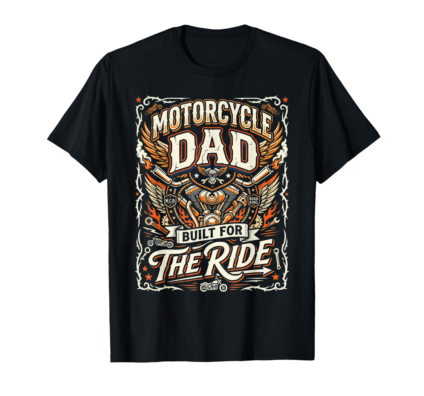 Motorcycle Dad Motorcyle Rider Daddy T-Shirt - Aesthetic Graphic Men Women - T-Shirt, Sweatshirt, Hoodie