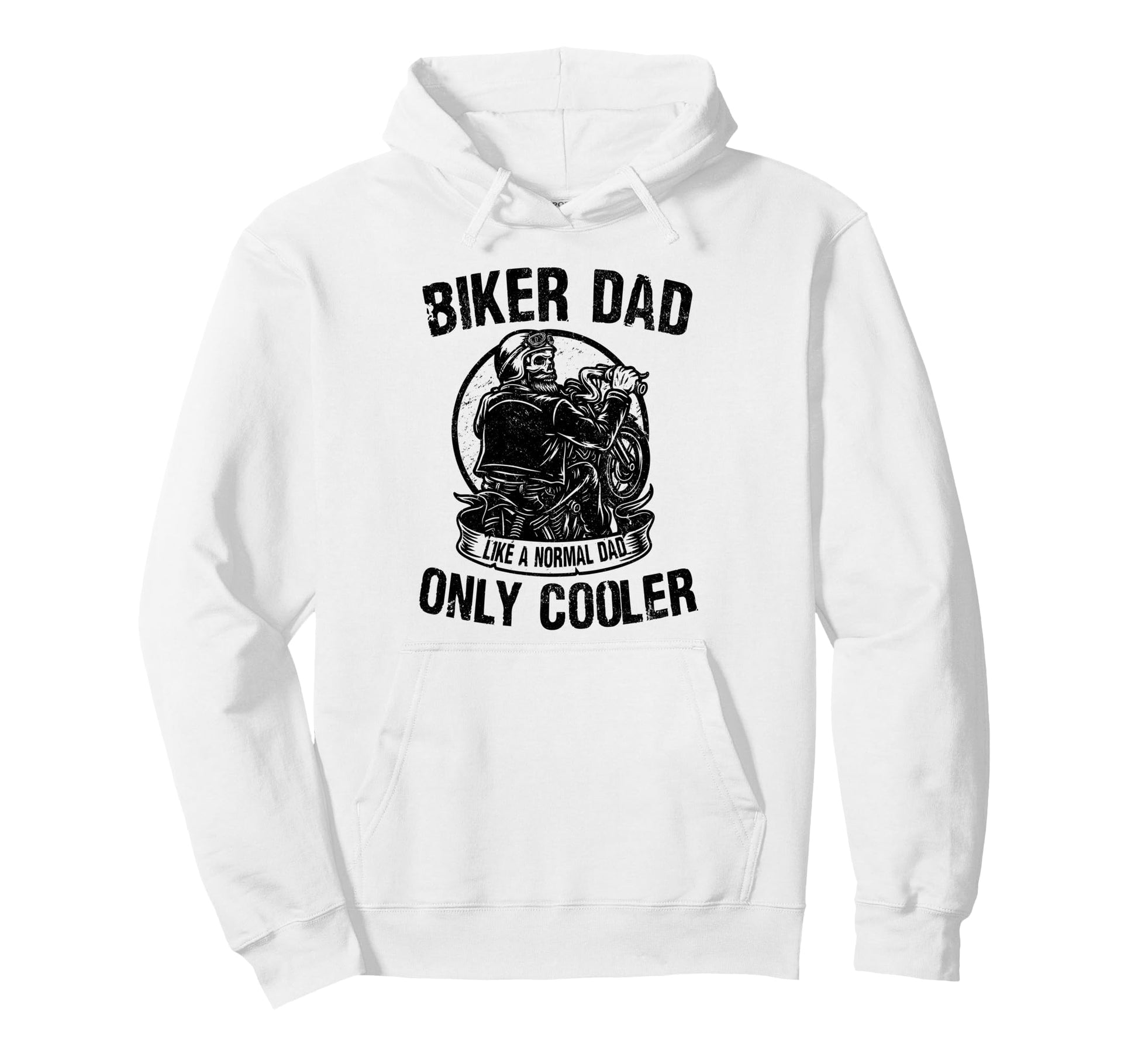 Biker Dad Fathers Day Motorcycle Hoodie - Aesthetic Graphic Men Women - T-Shirt, Sweatshirt, Hoodie