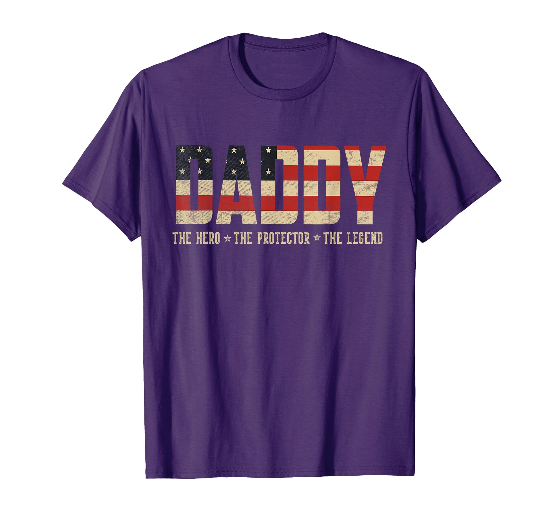 Daddy Protector Hero Legend Usa Flag T-Shirt - Aesthetic Graphic Men Women - T-Shirt, Sweatshirt, Hoodie