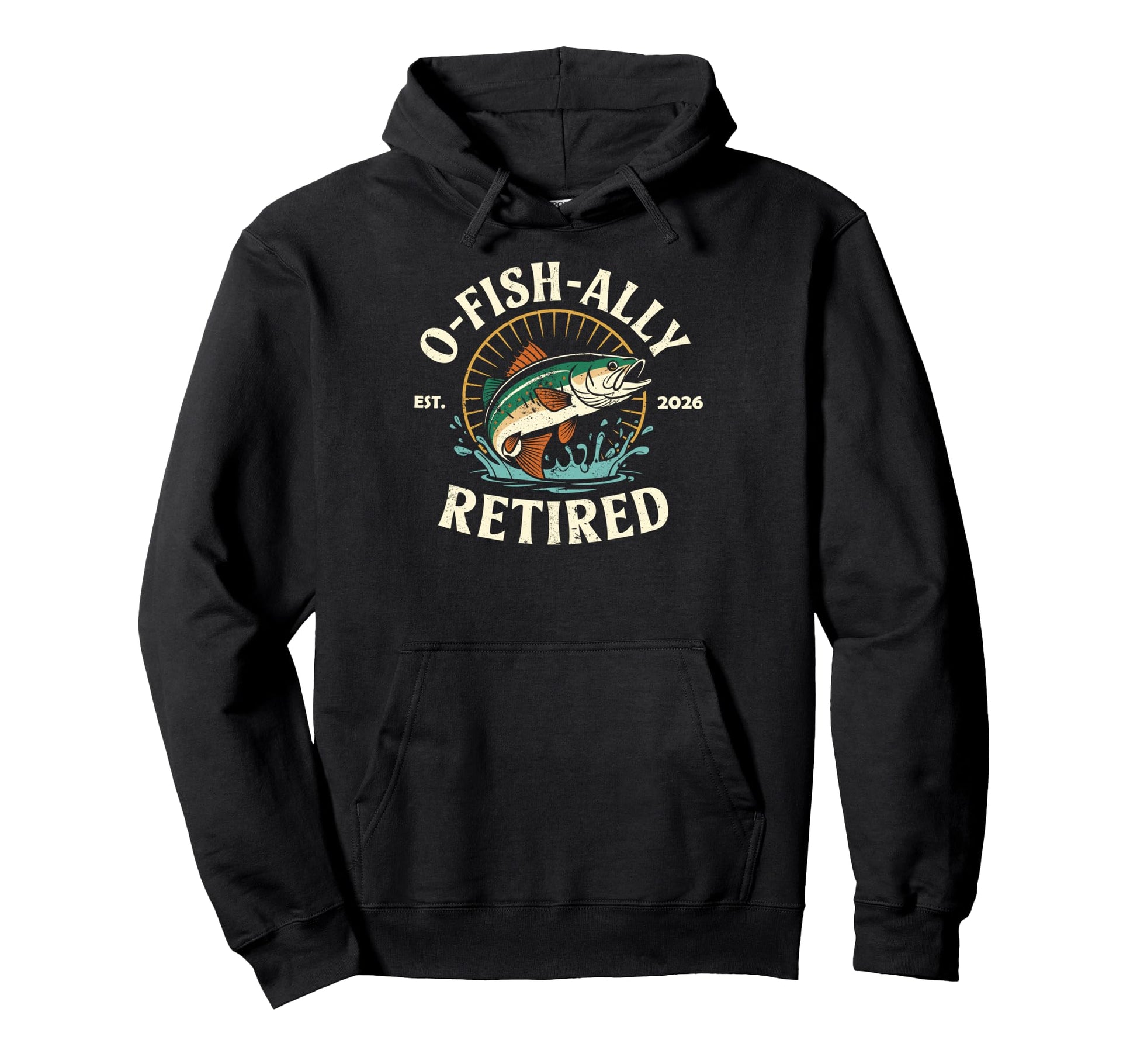Ofishally Retired Est 2026 Grandpa Hoodie - Aesthetic Graphic for Adults - T-Shirt, Sweatshirt, Hoodie