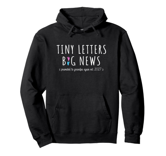2Nd Time Grandpa Announcement Promoted To Hoodie - Graphic Print Unisex - T-Shirt, Sweatshirt, Hoodie