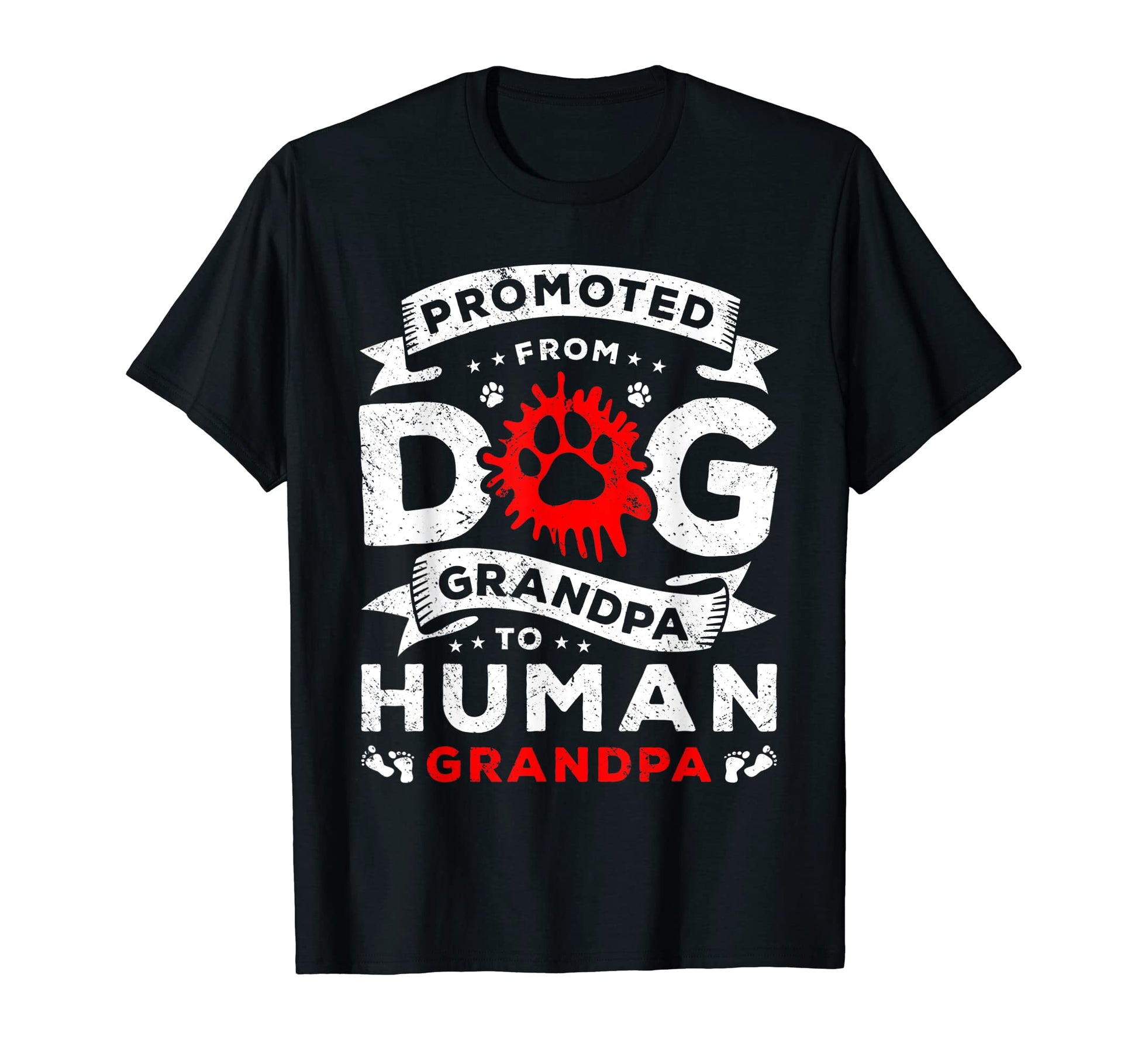 Mens Promoted From Dog Grandpa To T-Shirt - Custom Art Print for Adults - T-Shirt, Sweatshirt, Hoodie