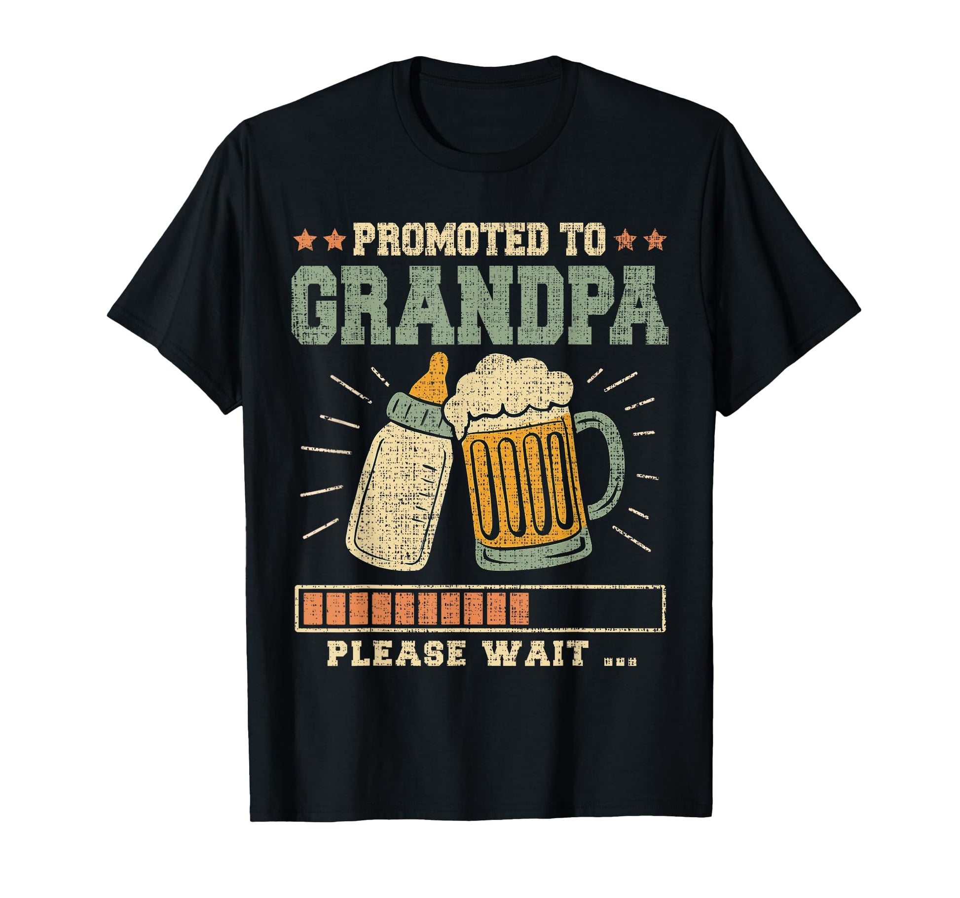 Mens Promoted To Grandpa Pregnancy T-Shirt - Minimalist Print Unisex - T-Shirt, Sweatshirt, Hoodie