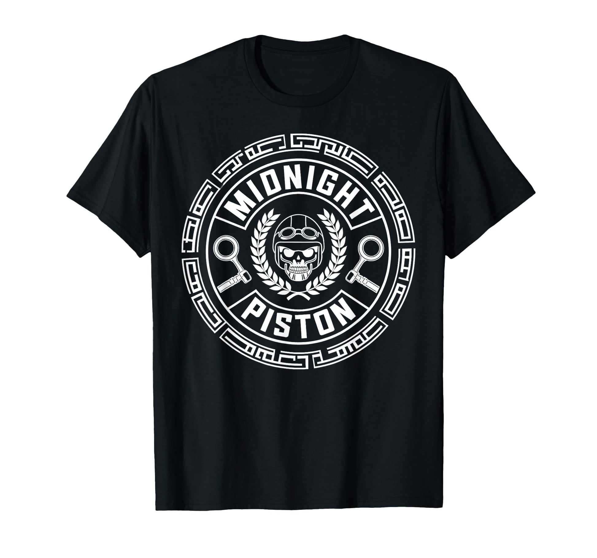 Midnight Piston Motorcycle Grandpa Dad T-Shirt - Minimalist Print Unisex - T-Shirt, Sweatshirt, Hoodie