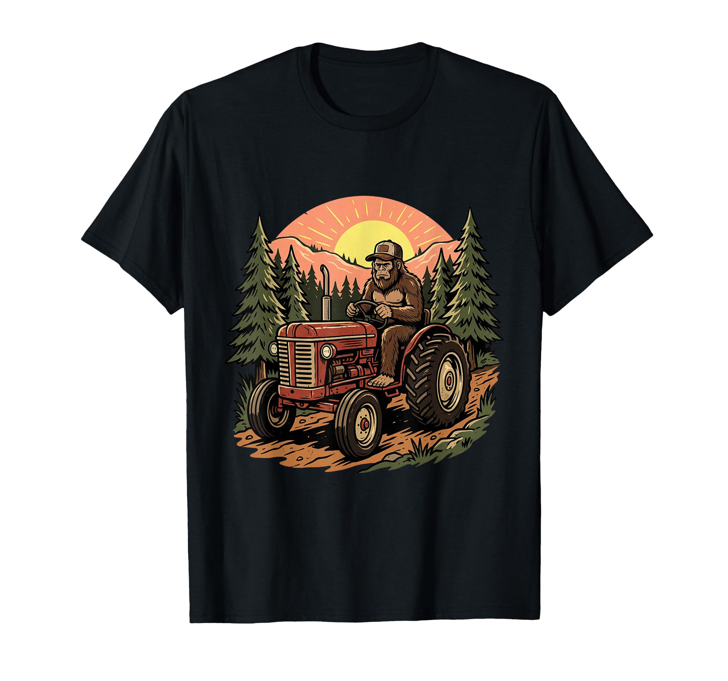 Funny Farmer Outfit Sasquatch T-Shirt - Aesthetic Graphic for Adults - T-Shirt, Sweatshirt, Hoodie