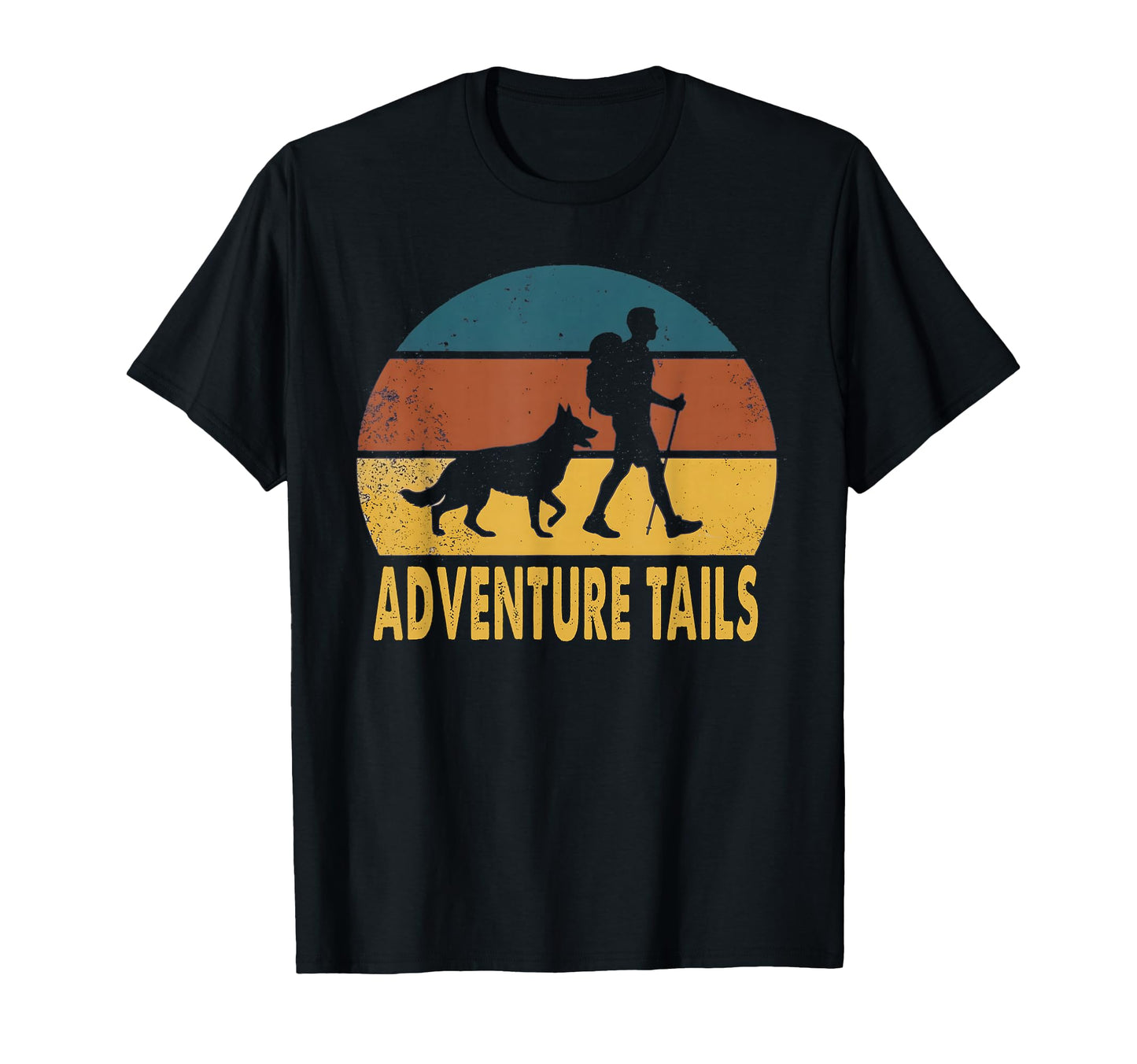 Adventure Tails Hiking Dog Lover T-Shirt - Custom Art Print for Adults - T-Shirt, Sweatshirt, Hoodie