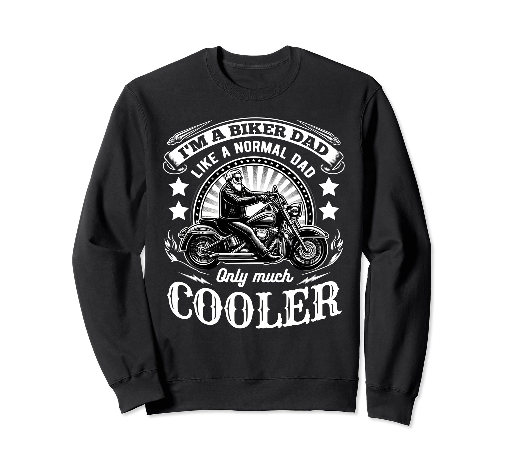 Im Biker Dad Funny Motorcycle Rider Sweatshirt - Aesthetic Graphic Unisex - T-Shirt, Sweatshirt, Hoodie