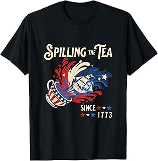 Spilling the Tea Since 1773 Funny 4th of July History T-Shirt Unisex T-shirt, Sweatshirt, Hoodie, Long Sleeve Tee - T-Shirt, Sweatshirt, Hoodie