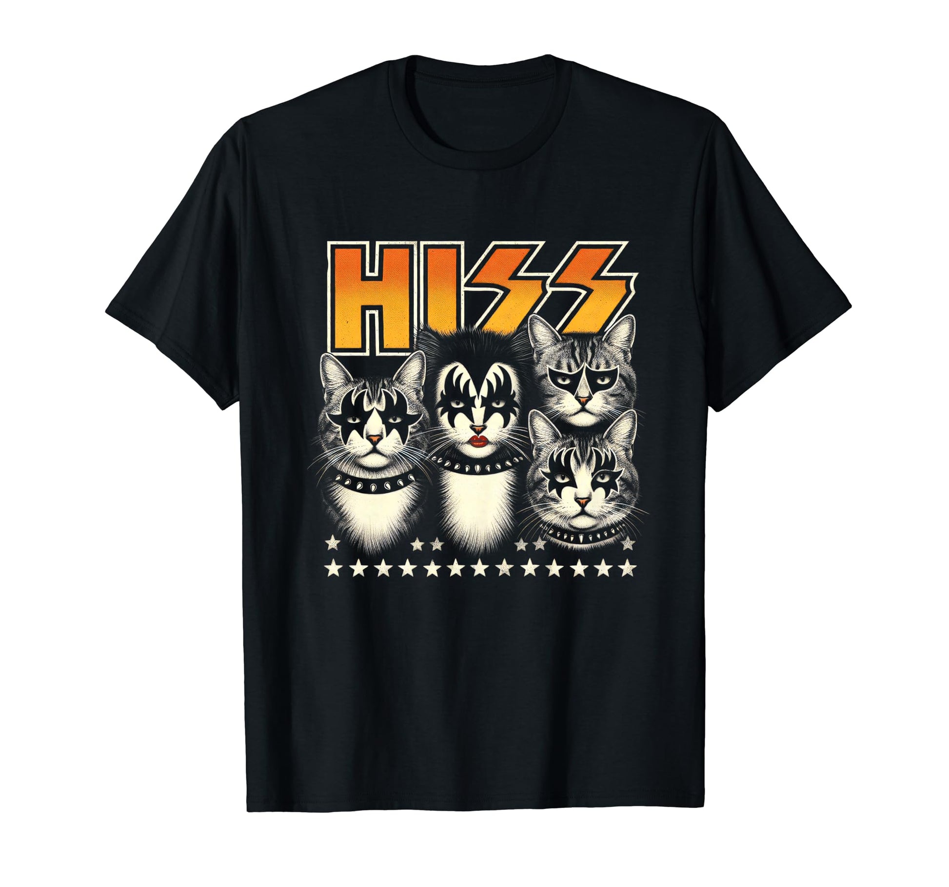 Hiss Funny Cats Kittens Rock Rockin T-Shirt - Unique Graphic Men Women - T-Shirt, Sweatshirt, Hoodie