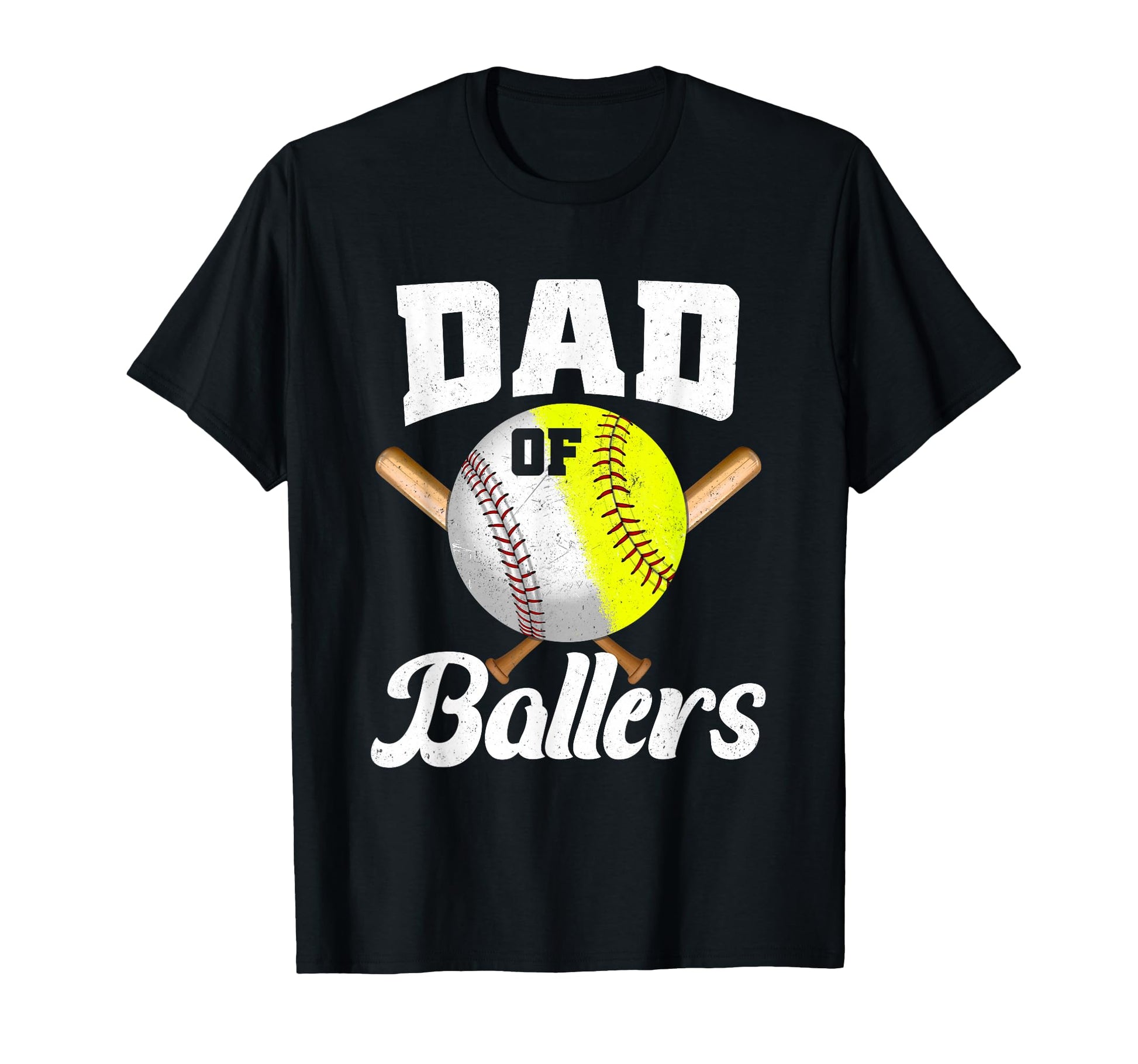 Dad Ballers Baseball Softball Fathers T-Shirt - Graphic Print Men Women - T-Shirt, Sweatshirt, Hoodie