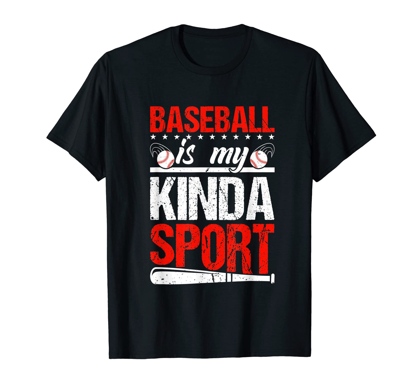 Baseball Is My Kinda Sport Baseball T-Shirt - Custom Art Print for Adults - T-Shirt, Sweatshirt, Hoodie