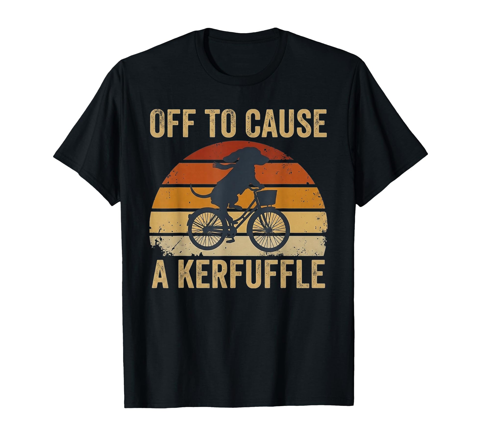 Off To Cause Kerfuffle Dachshund T-Shirt - Custom Art Print for Adults - T-Shirt, Sweatshirt, Hoodie