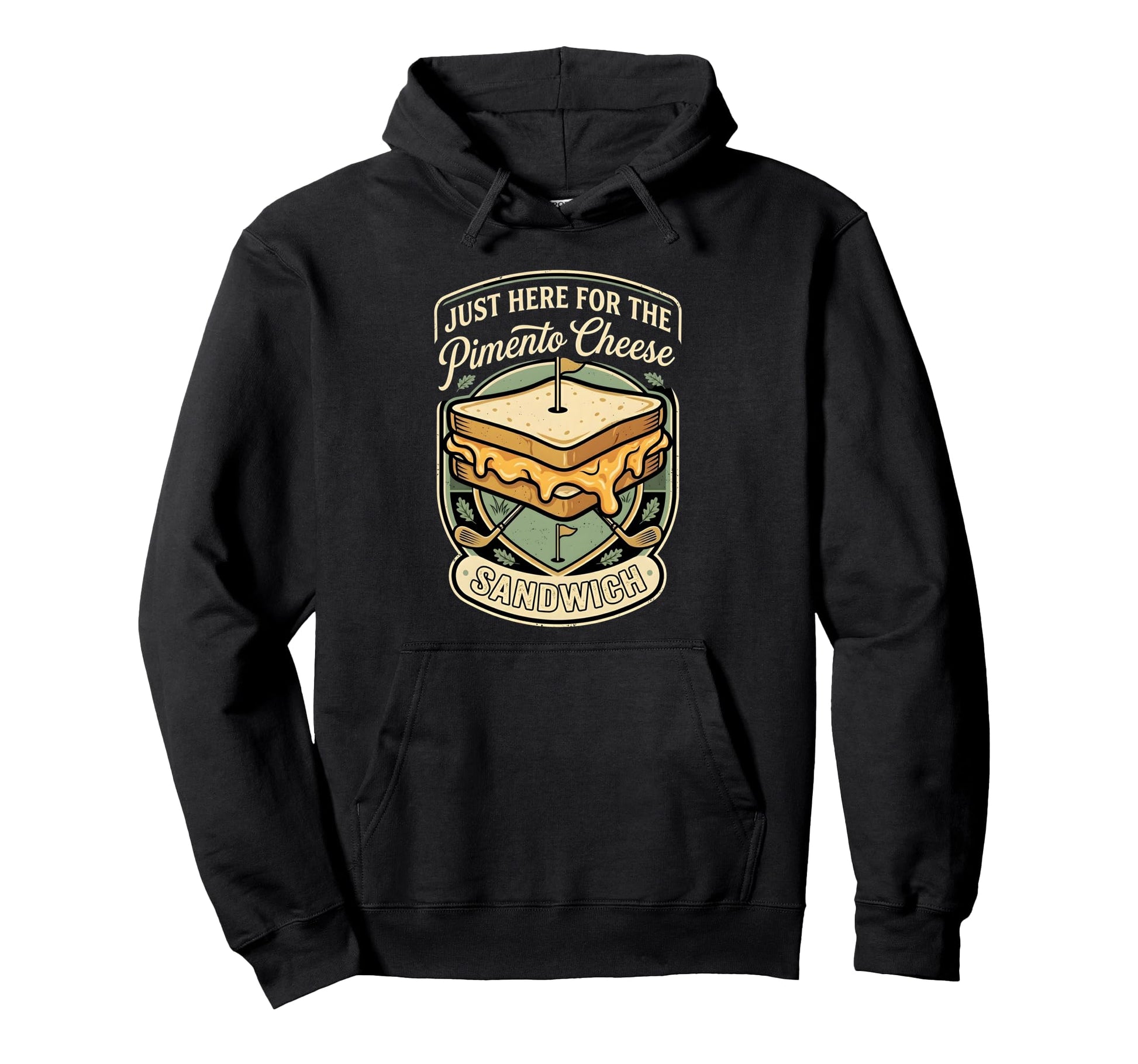 Pimento Cheese Sandwich Golf Hoodie - Fun Novelty Design for Adults - T-Shirt, Sweatshirt, Hoodie