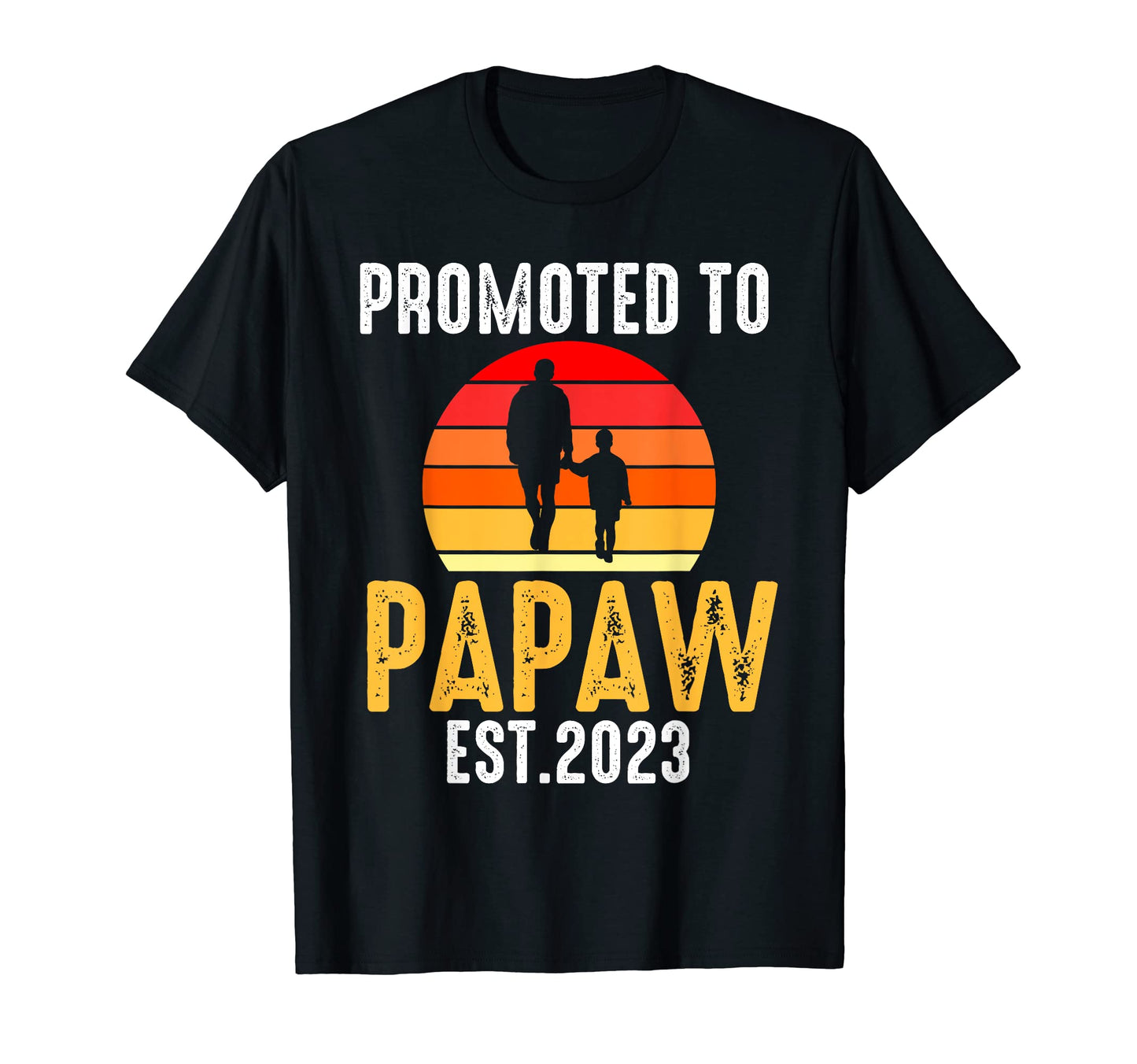 Mens Promoted To Papaw Est 2023 T-Shirt - Custom Art Print for Adults - T-Shirt, Sweatshirt, Hoodie