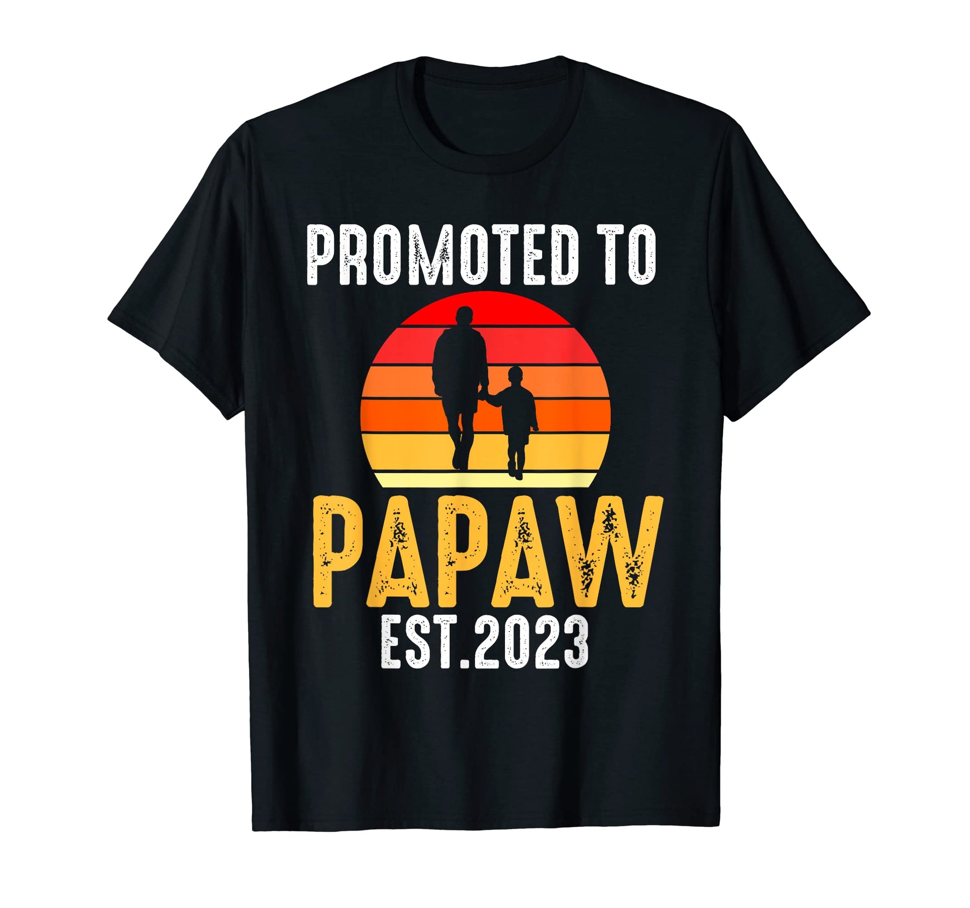 Mens Promoted To Papaw Est 2023 T-Shirt - Custom Art Print for Adults - T-Shirt, Sweatshirt, Hoodie
